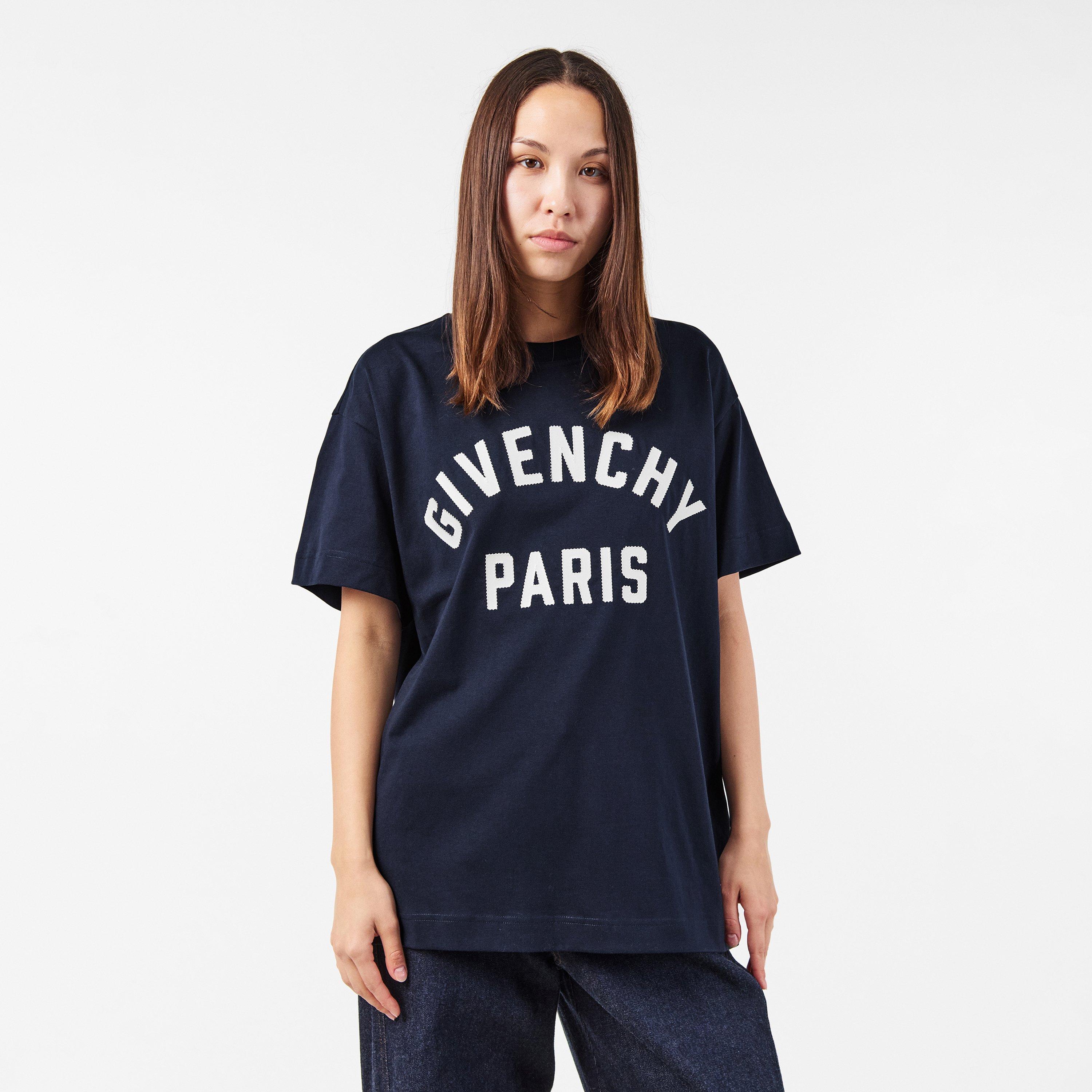 Navy/White - GIVENCHY - Boxy Logo T-Shirt - 3