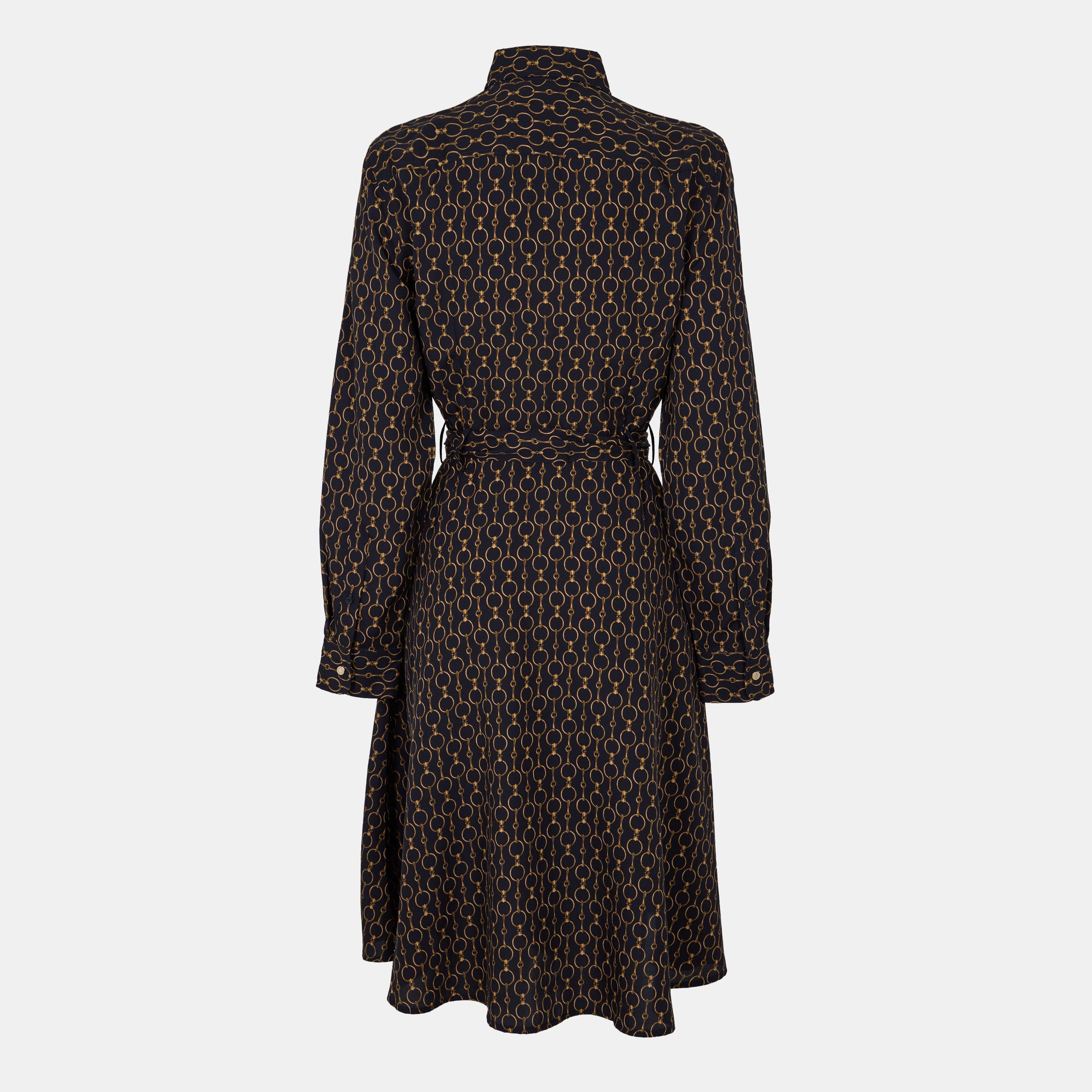 Black Multi - Lauren by Ralph Lauren - Women's Real Leather Karalynn Wrap Dress - 2