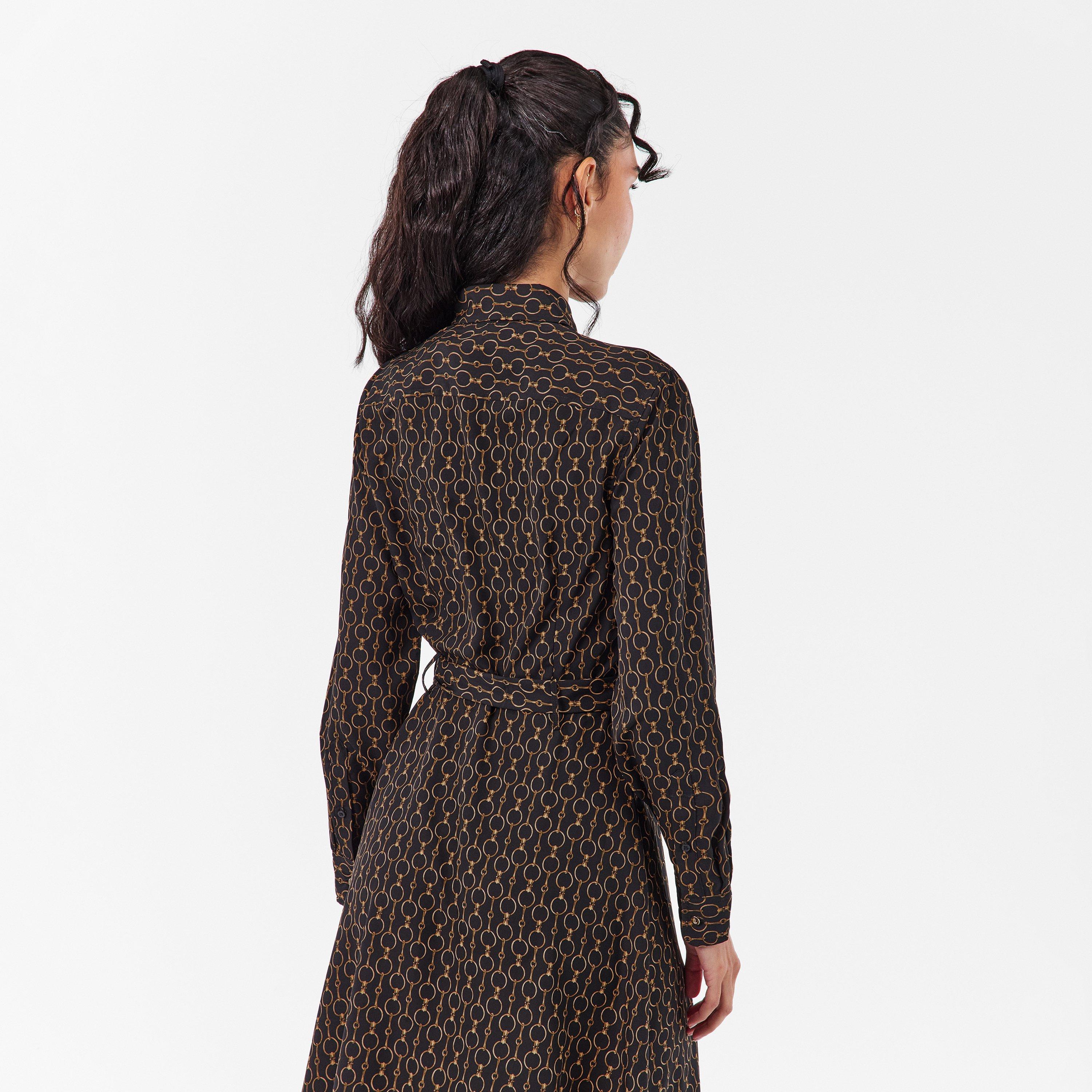 Black Multi - Lauren by Ralph Lauren - Women's Real Leather Karalynn Wrap Dress - 4