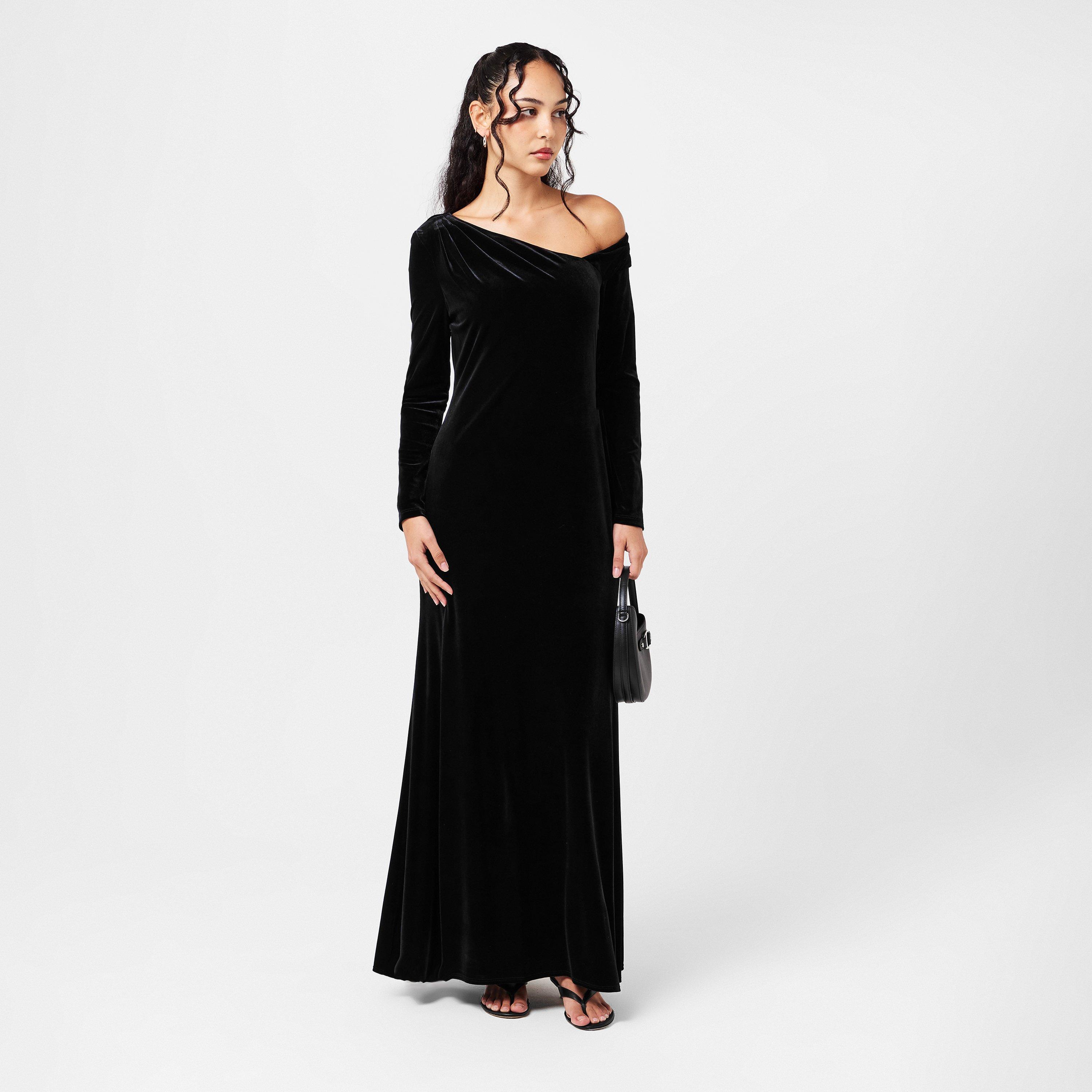 Black Velvet - Lauren by Ralph Lauren - Women's Real Leather Cateema Ball Gown - 6