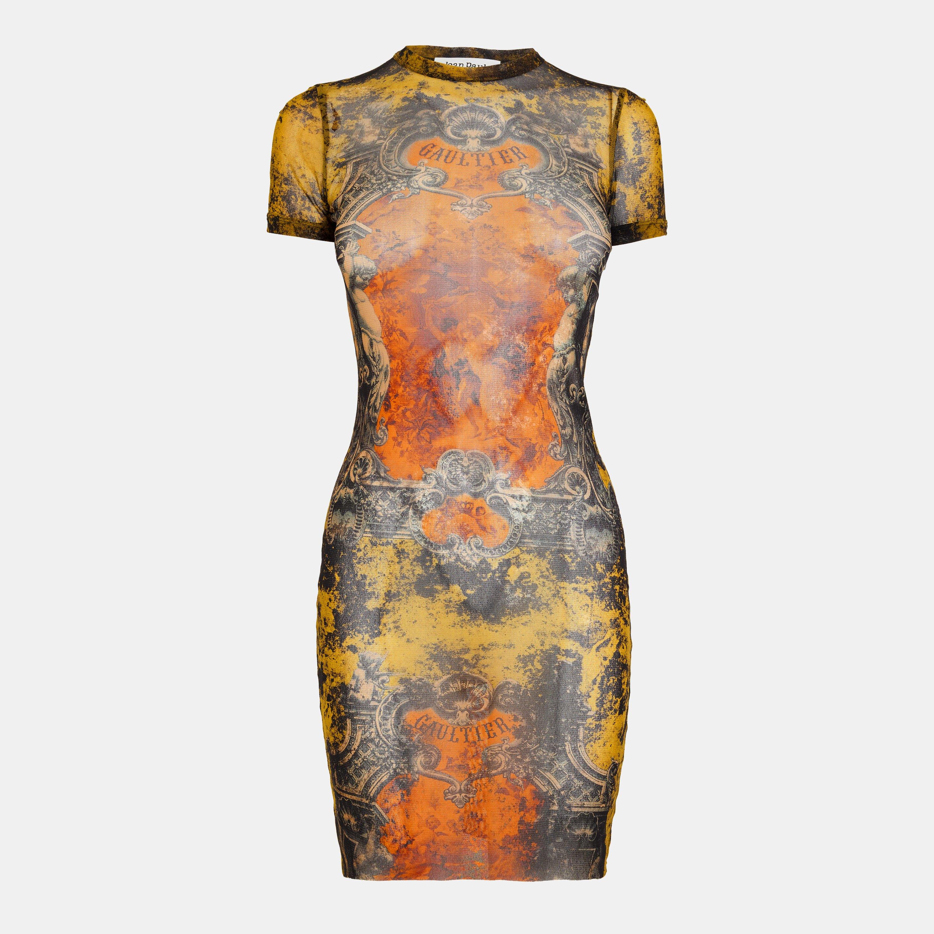 BLK/Khaki - Jean Paul Gaultier - Women's Medallion Mini Dress - 1