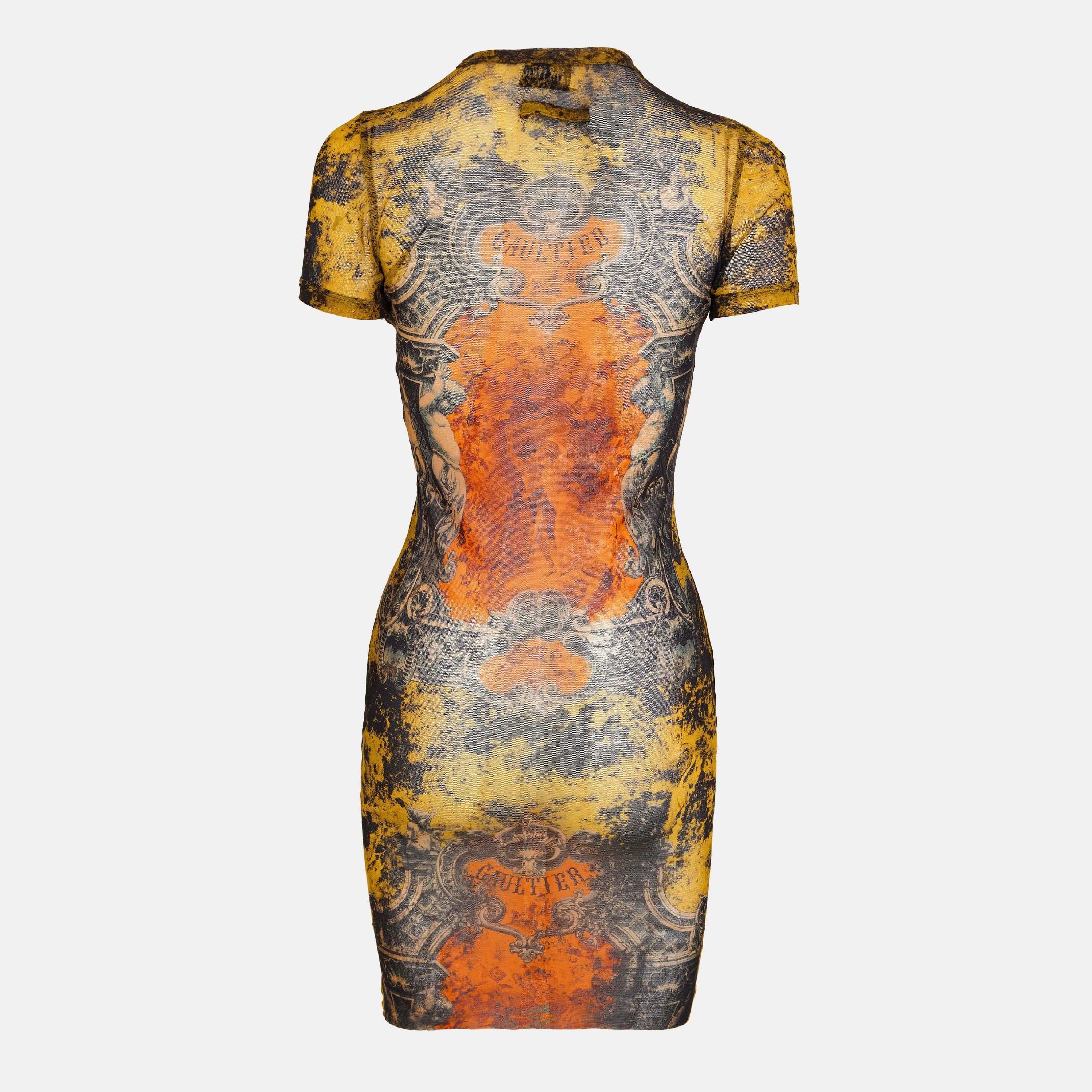 BLK/Khaki - Jean Paul Gaultier - Women's Medallion Mini Dress - 2