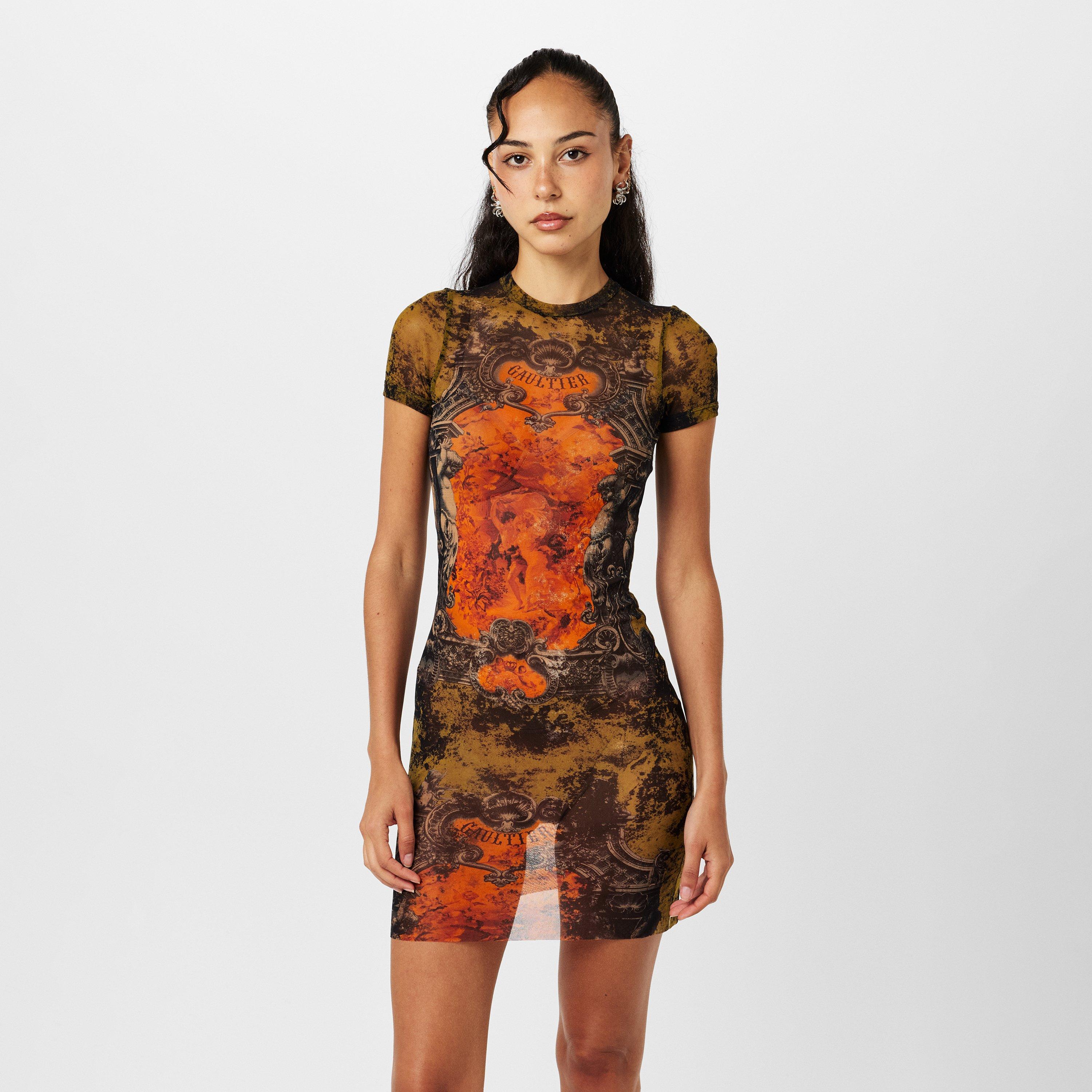 BLK/Khaki - Jean Paul Gaultier - Women's Medallion Mini Dress - 3