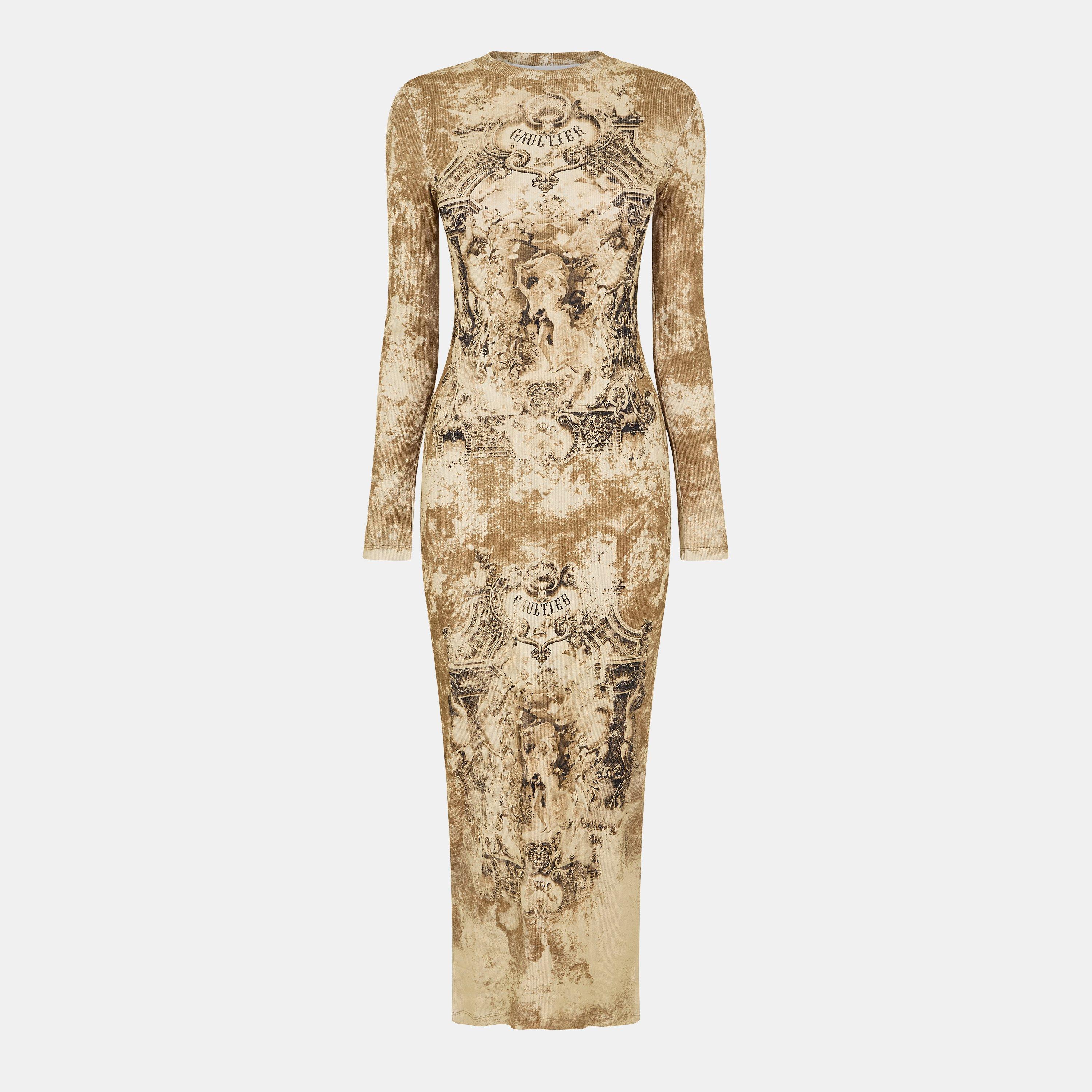 Jean Paul Gaultier Women's Floor-Length Maxi Dress - Beige/Tpe - Size 8 (XS)