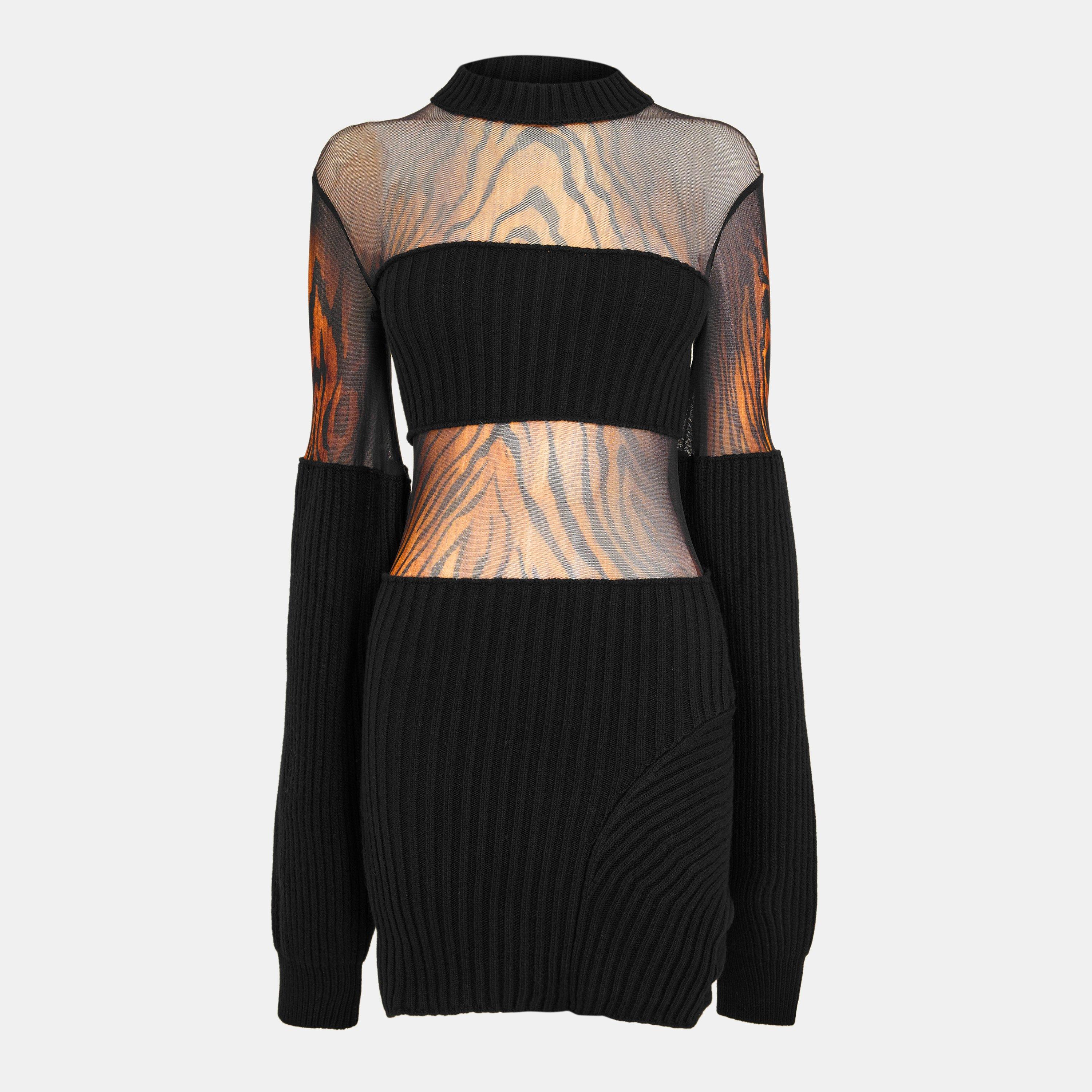 Black/Brwn - Jean Paul Gaultier - Women's Mini Dress - 1