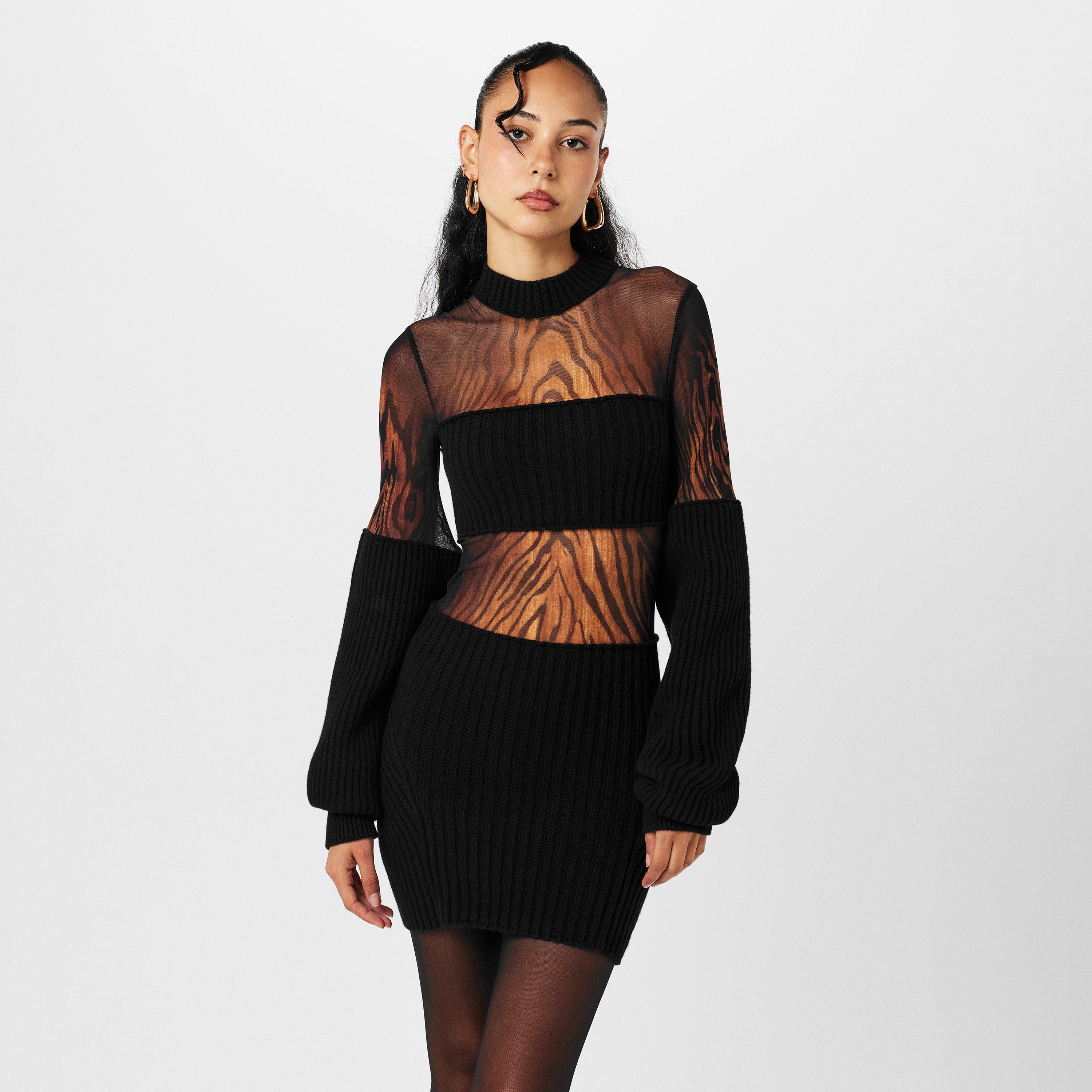 Black/Brwn - Jean Paul Gaultier - Women's Mini Dress - 3