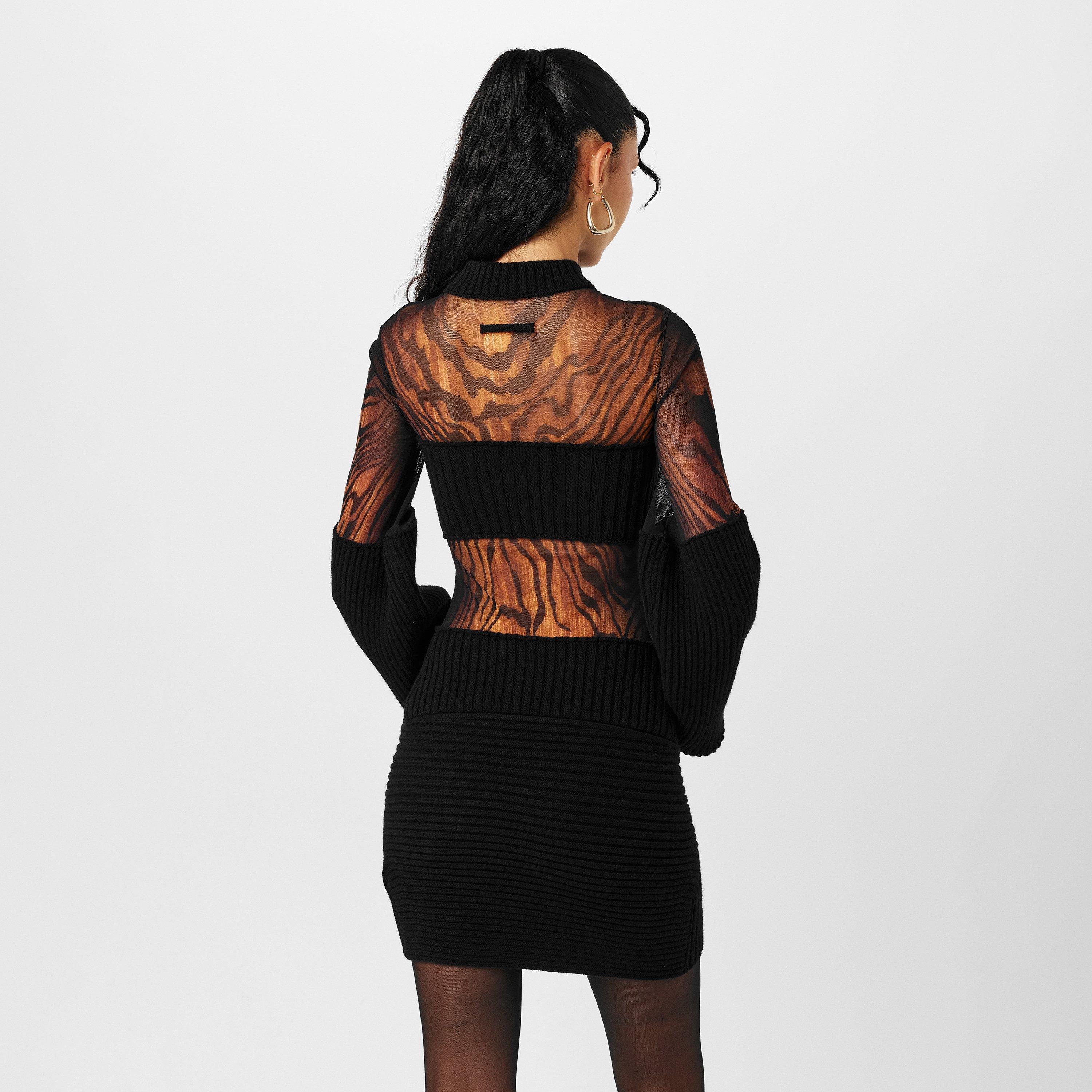 Black/Brwn - Jean Paul Gaultier - Women's Mini Dress - 4