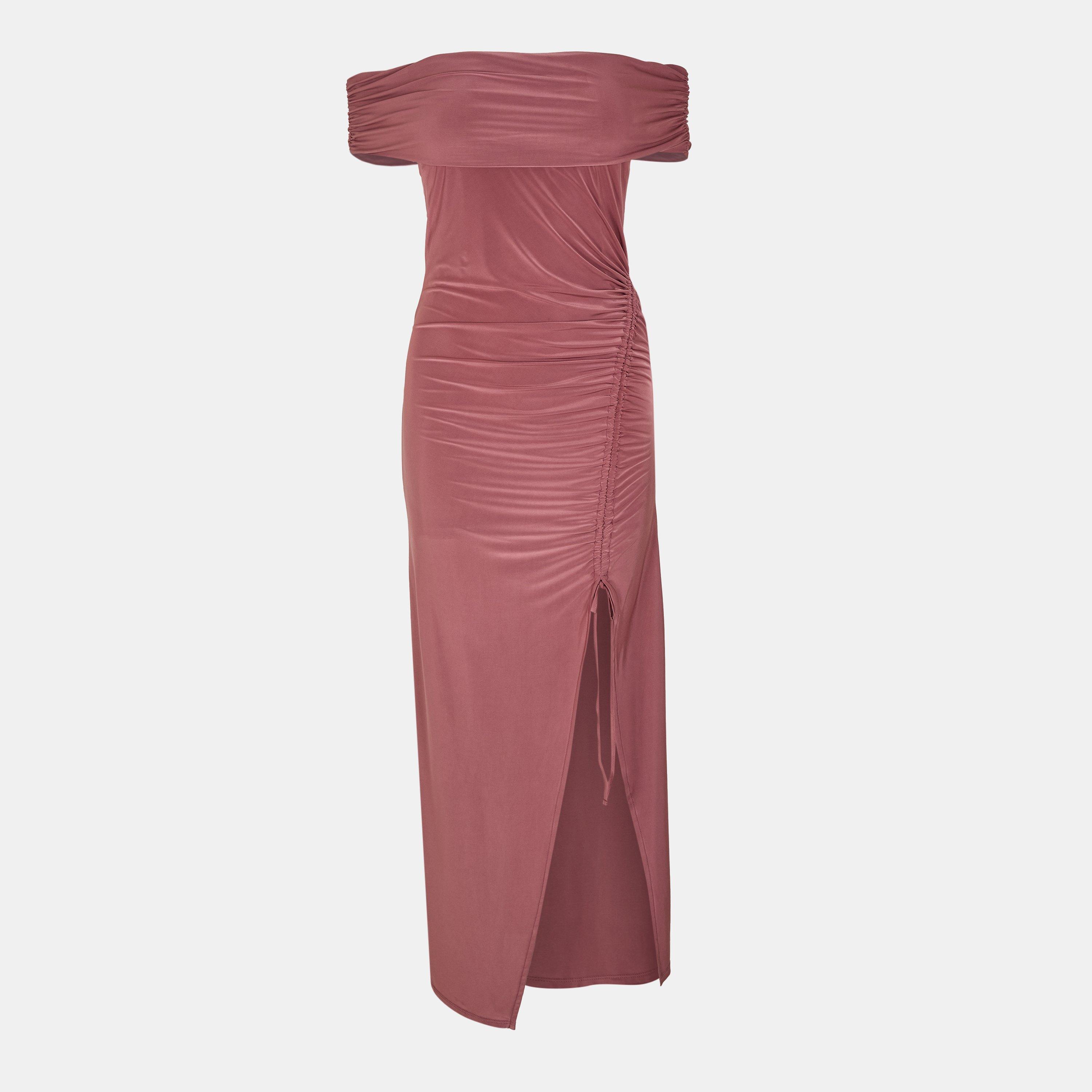 Biba Women's Bardot Maxi Slinky Dress - Chesnut - 14 (L)