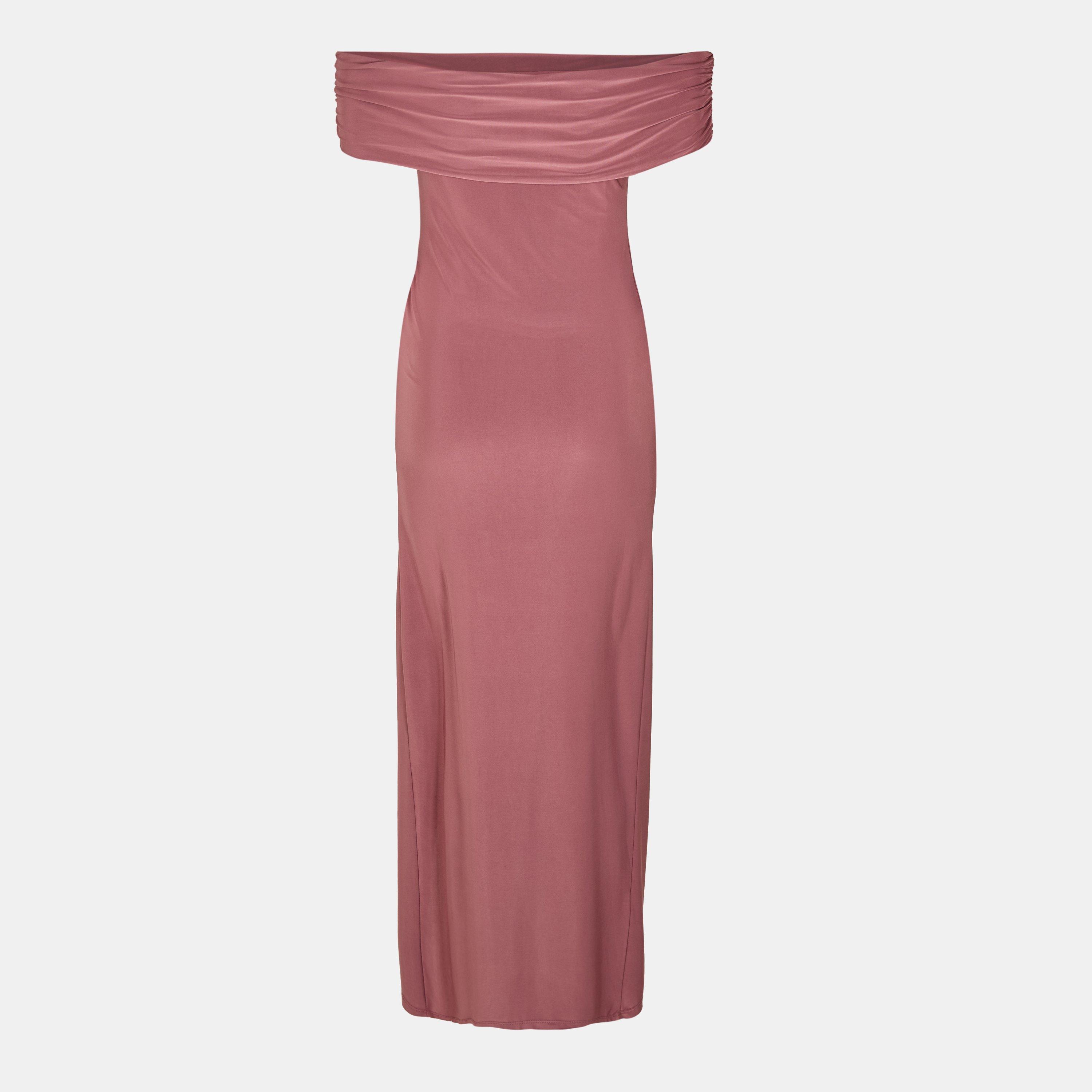 Castagno - Biba - Women's Bardot Maxi Slinky Dress - 2