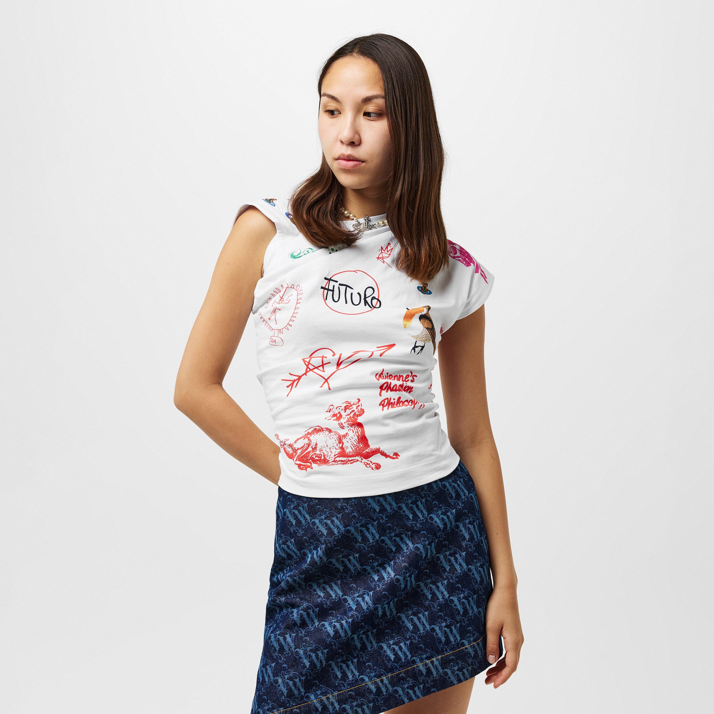 White - Vivienne Westwood - Women's Viv Hebo Slim Fit T-Shirt - 3