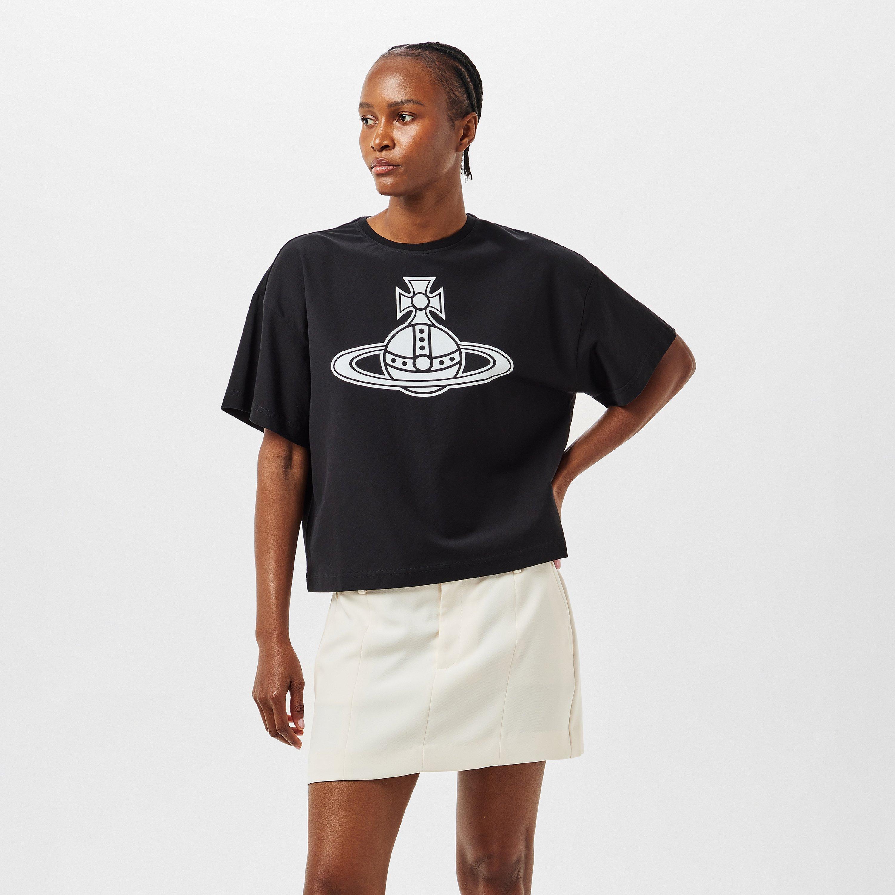 Black - Vivienne Westwood - Women's Viv Paris Regular Fit Boxy T-Shirt - 3