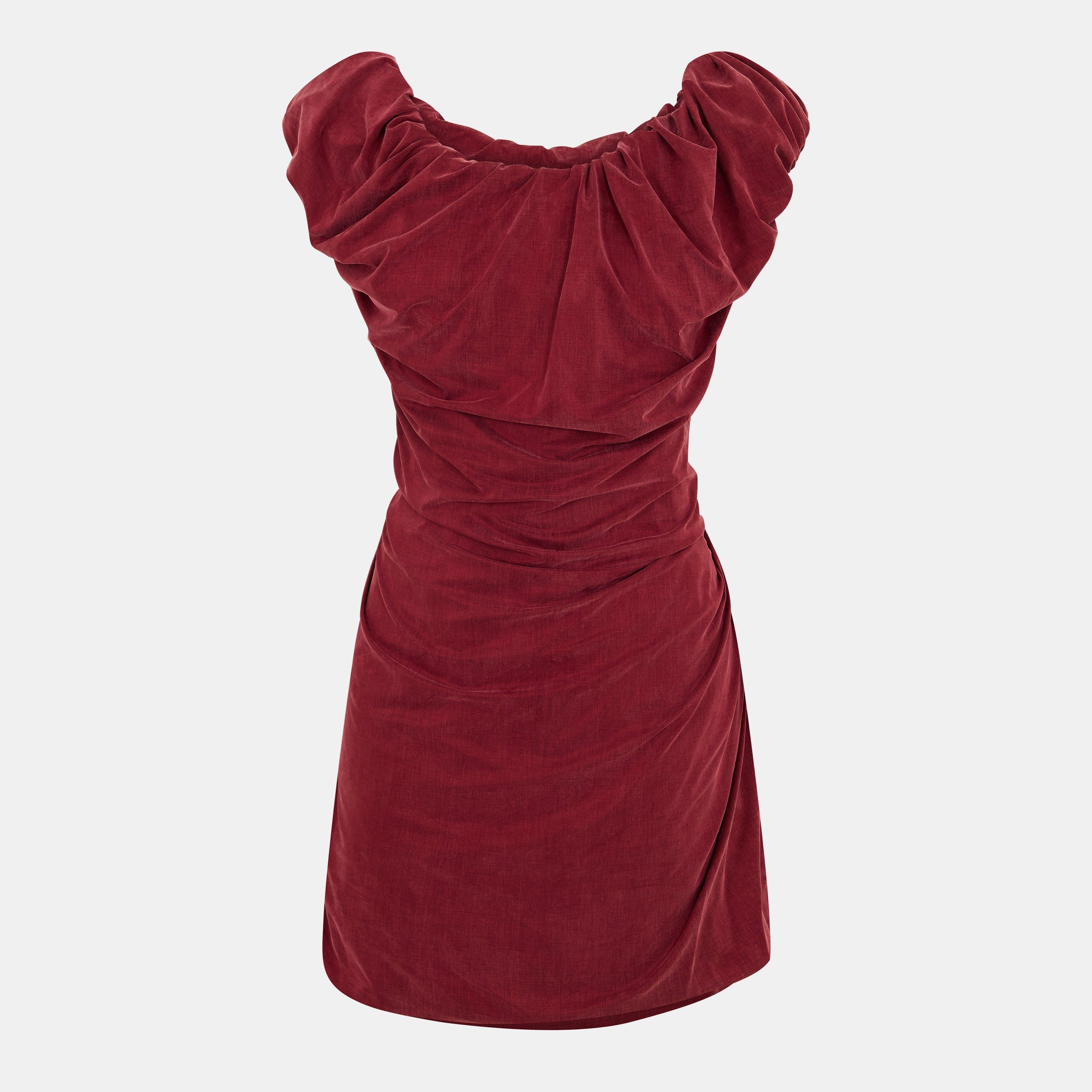 Vivienne Westwood Women's Viv Ginnie Structured Mini Dress - Burgundy - Size 12 (M)