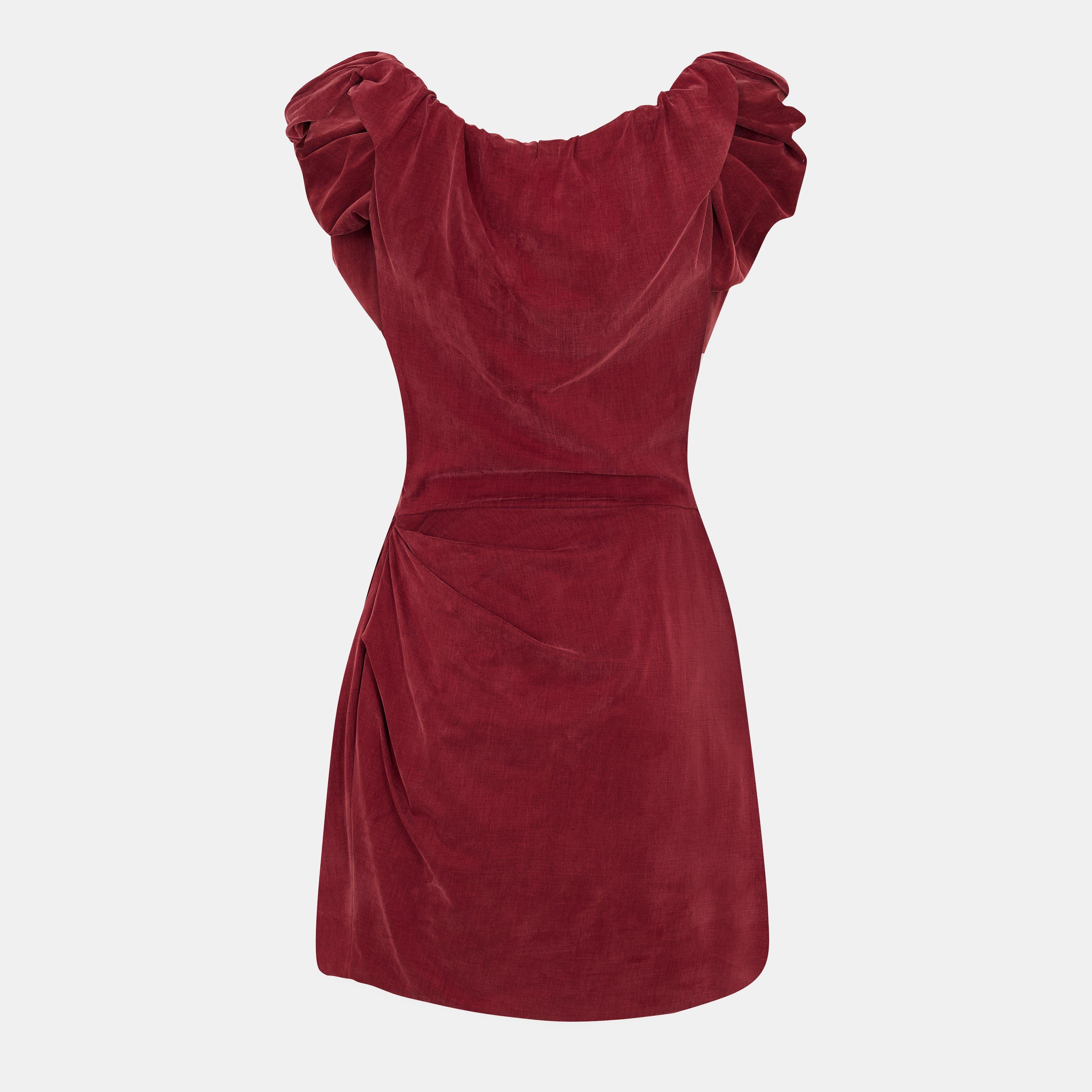 Burgundy - Vivienne Westwood - Women's Viv Ginnie Mini Dress - 2