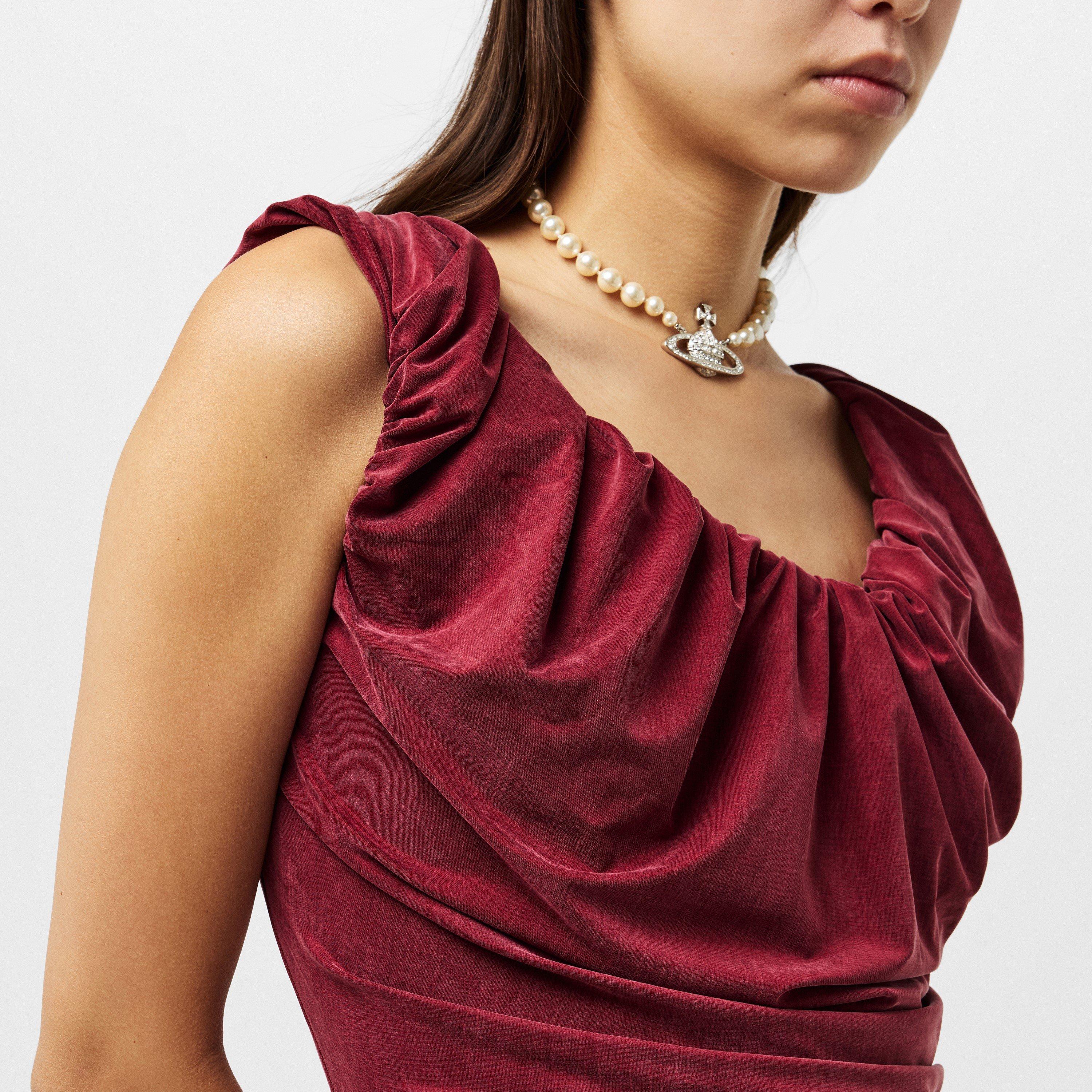 Burgundy - Vivienne Westwood - Women's Viv Ginnie Mini Dress - 5