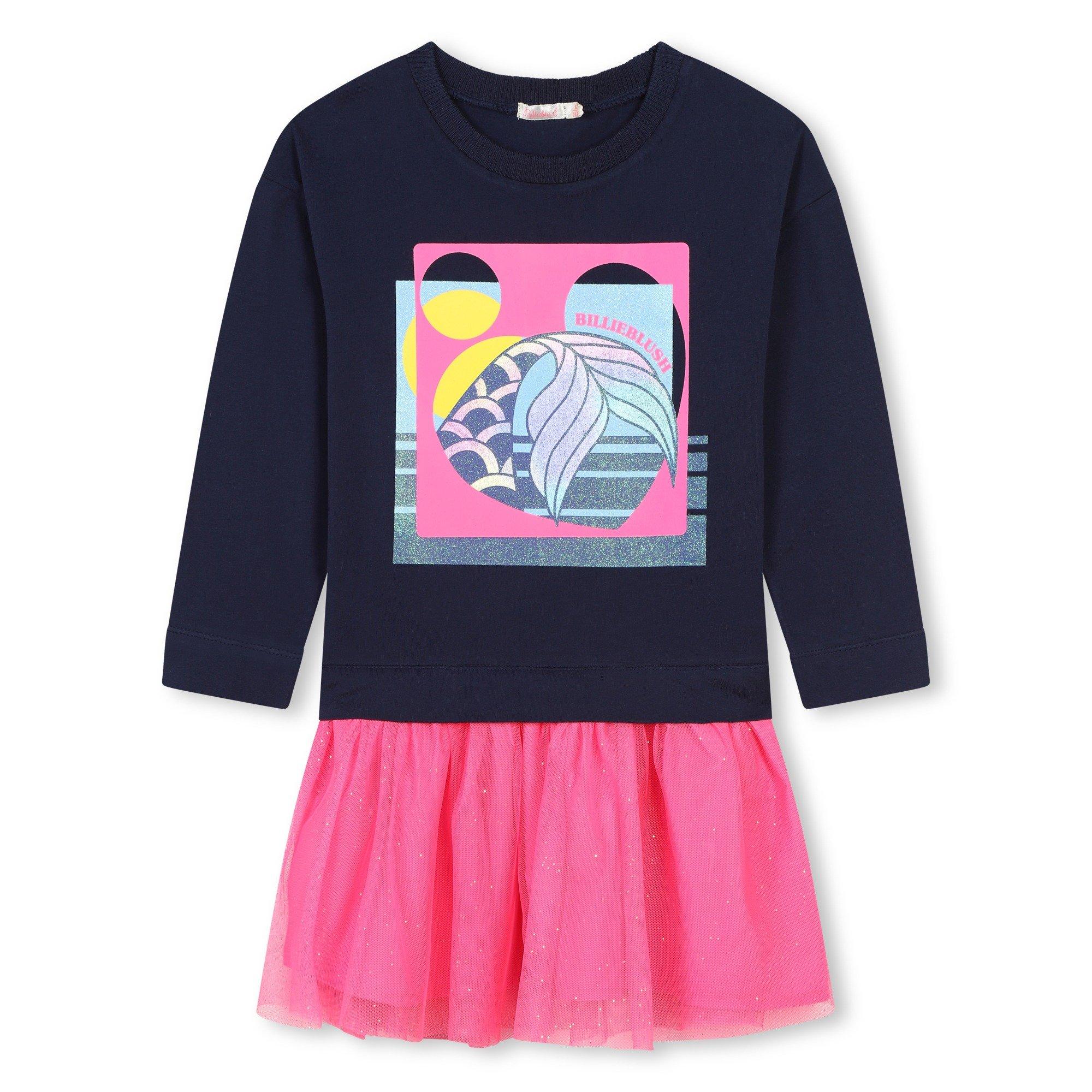 Navy 85T - Billieblush - Kids' Long-Sleeve Print Jersey Dress - 1