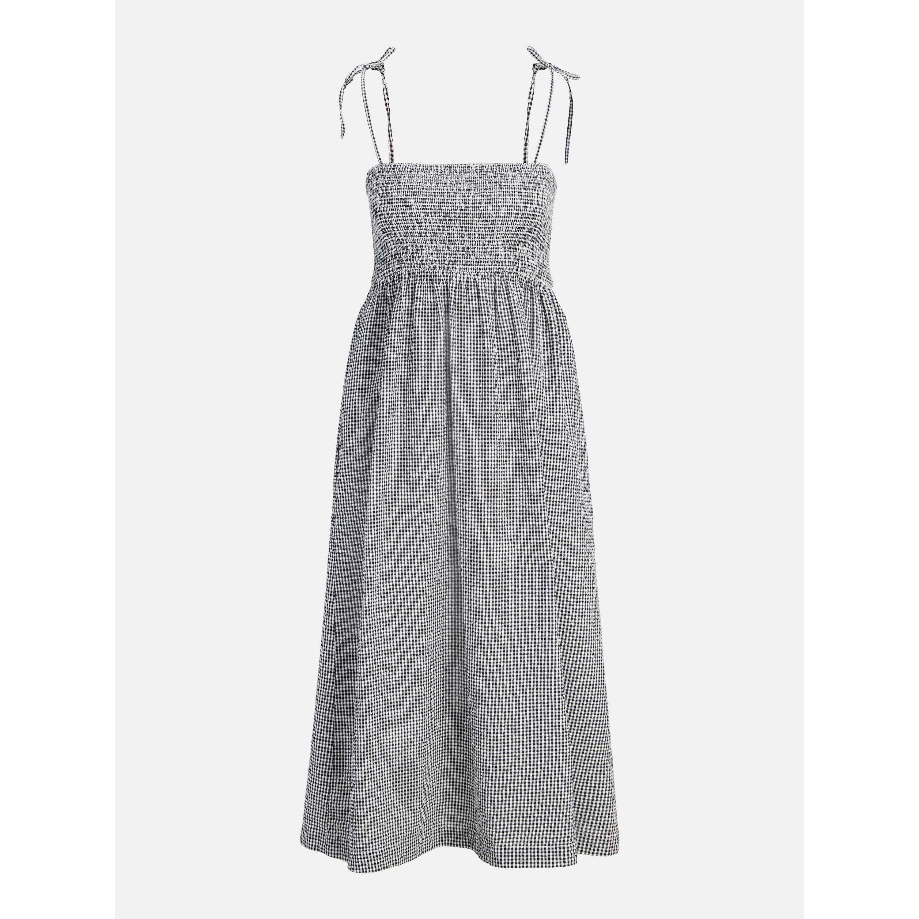 Jjxx Women's Seersucker Smock Dress - Black/White - 8 (XS)