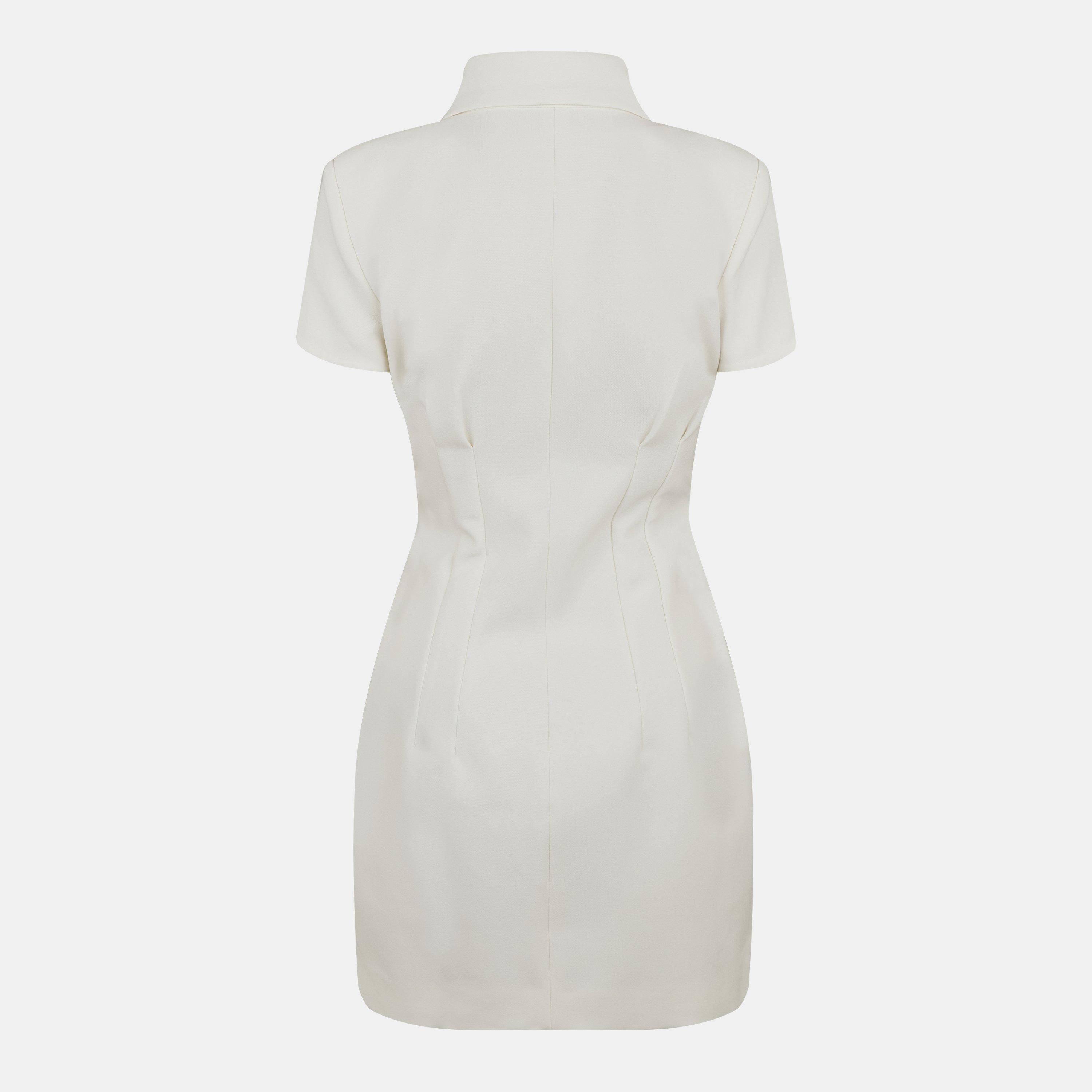 White - Odd Muse - The Ultimate Muse Collared Mini Dress - 2