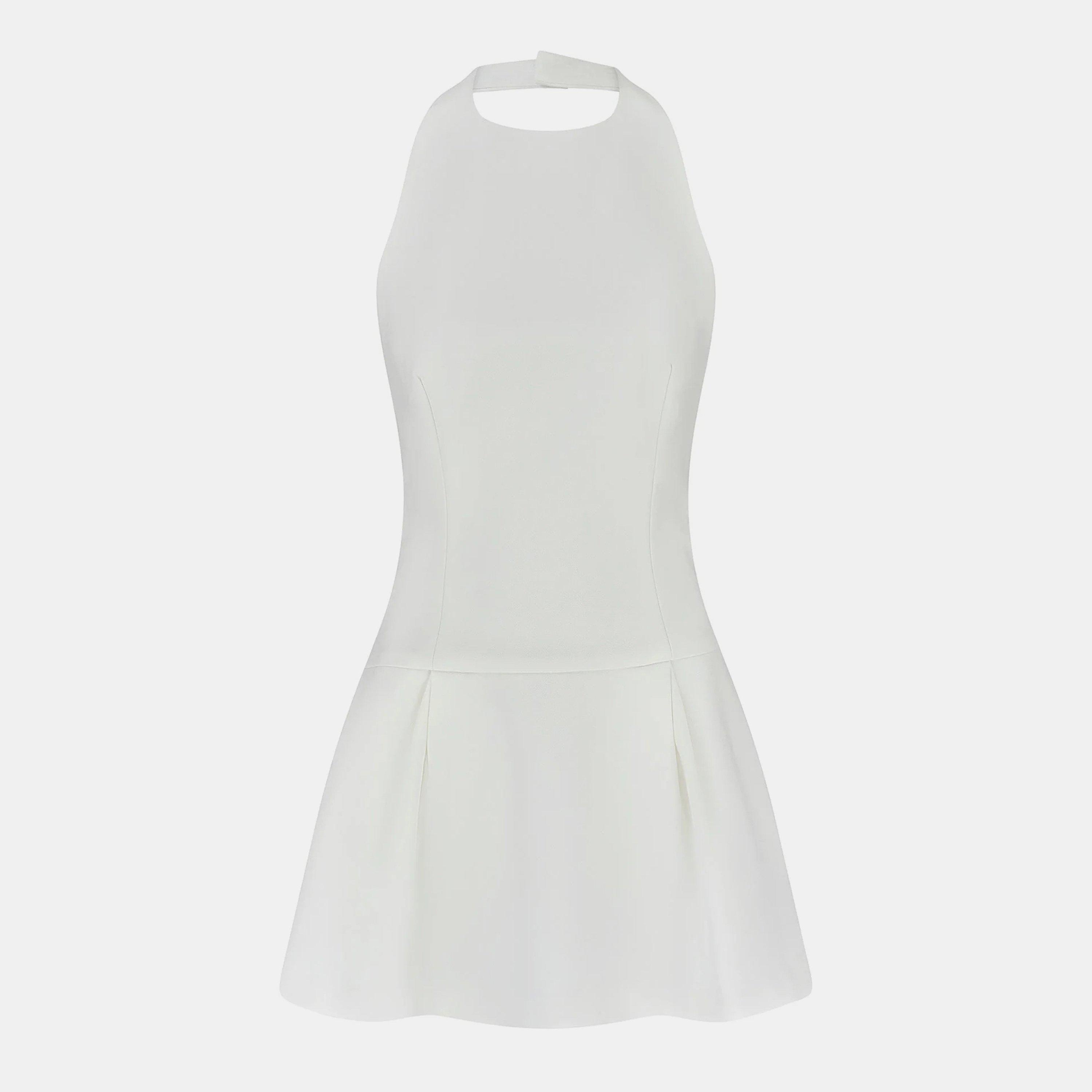 White - Odd Muse - The Ultimate Muse Dropped Hem Mini Dress - 1