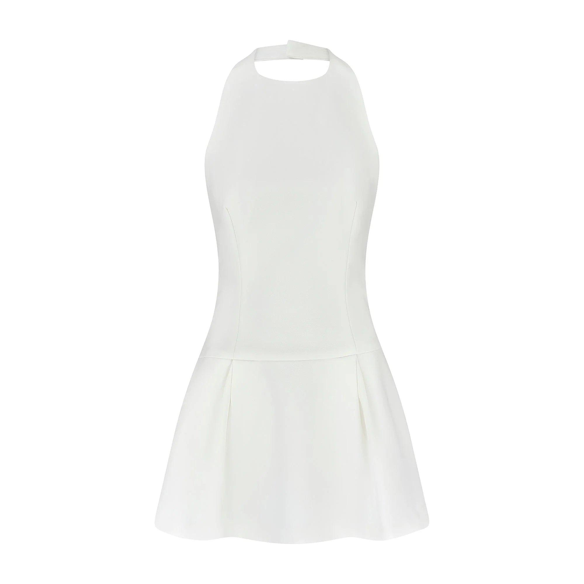 White - Odd Muse - The Ultimate Muse Dropped Hem Mini Dress - 4