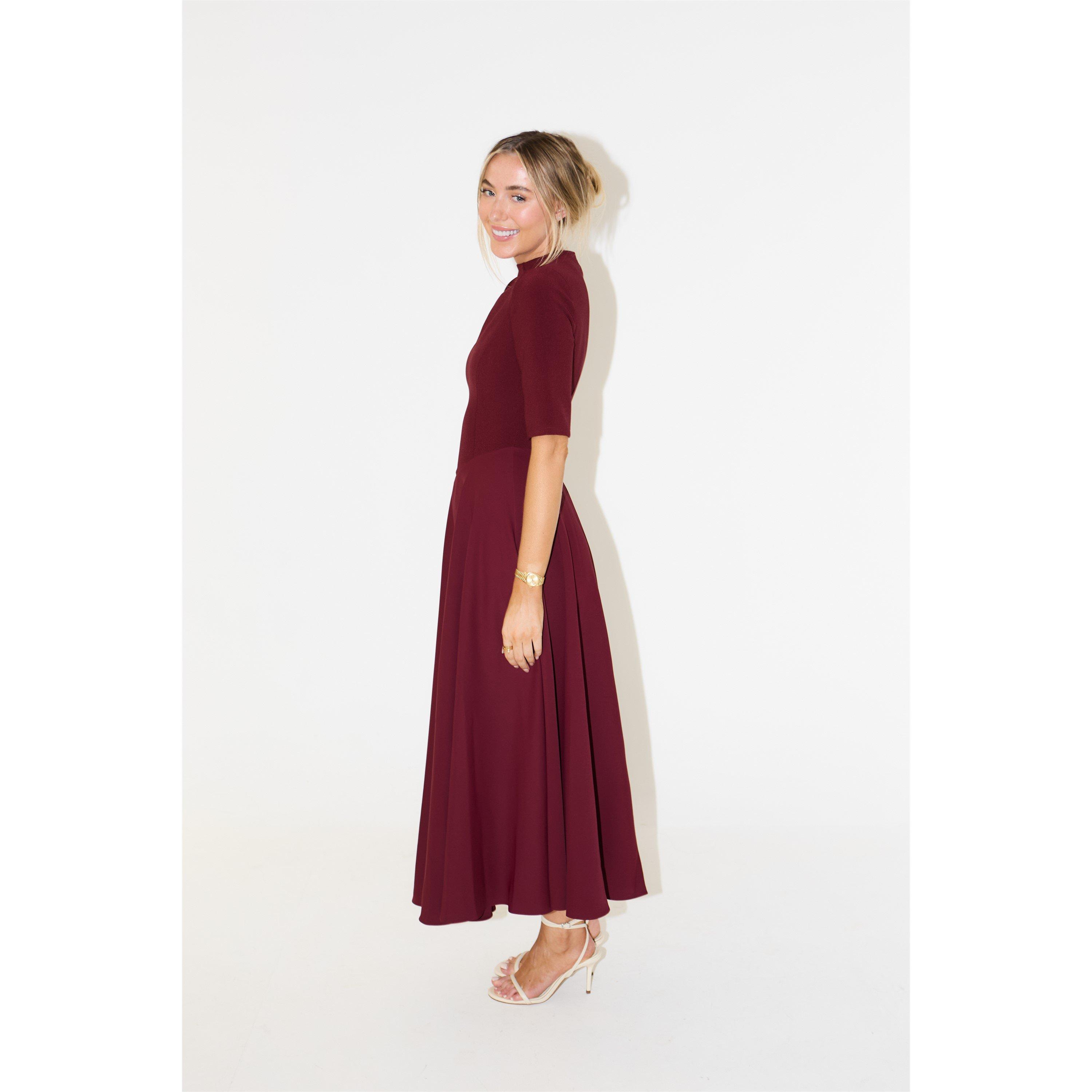 Bordeaux - Odd Muse - The Ultimate Muse Half Length Sleeve Midi Dress - 2