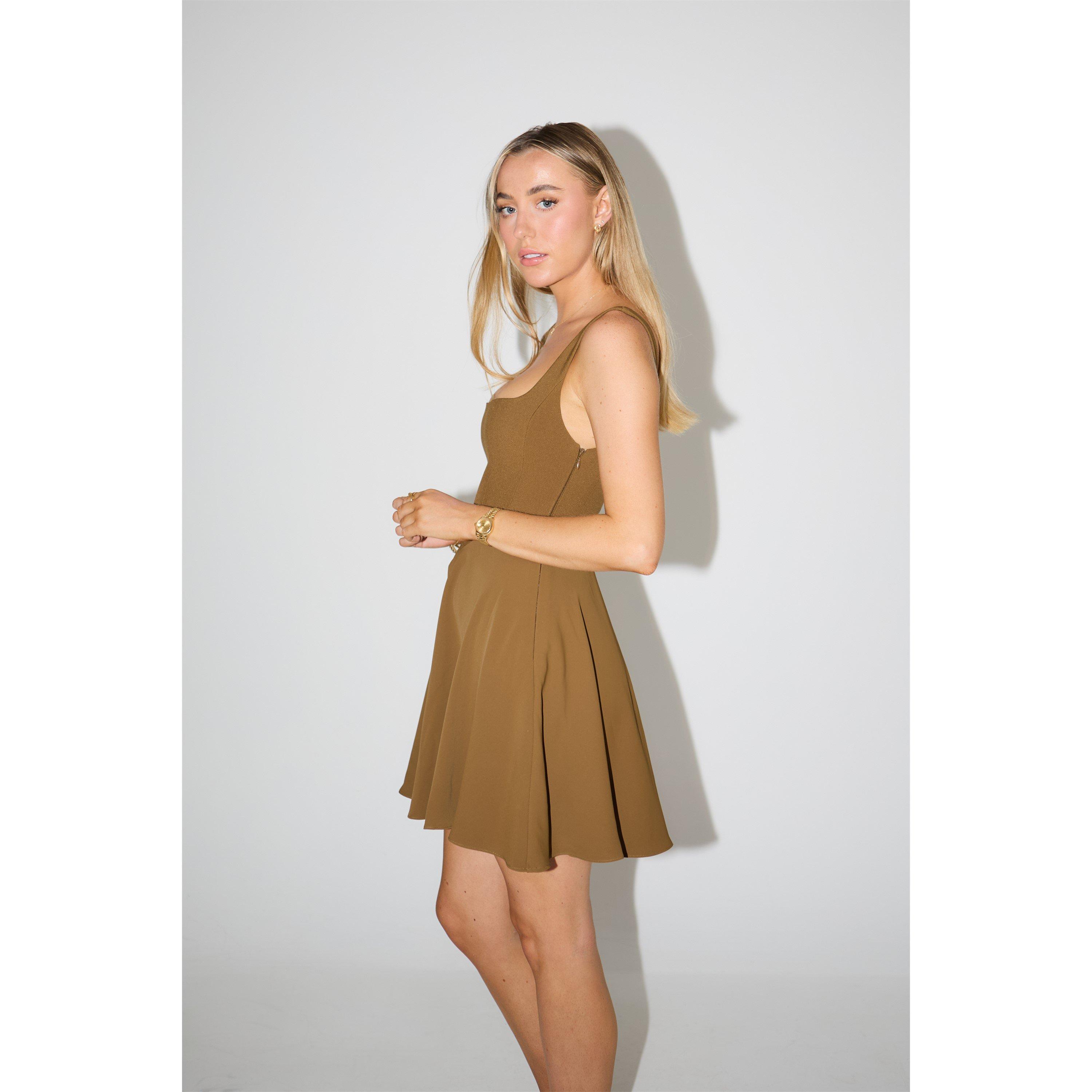 Olive - Odd Muse - The Ultimate Muse High Waist Square Neck Midi Dress - 2