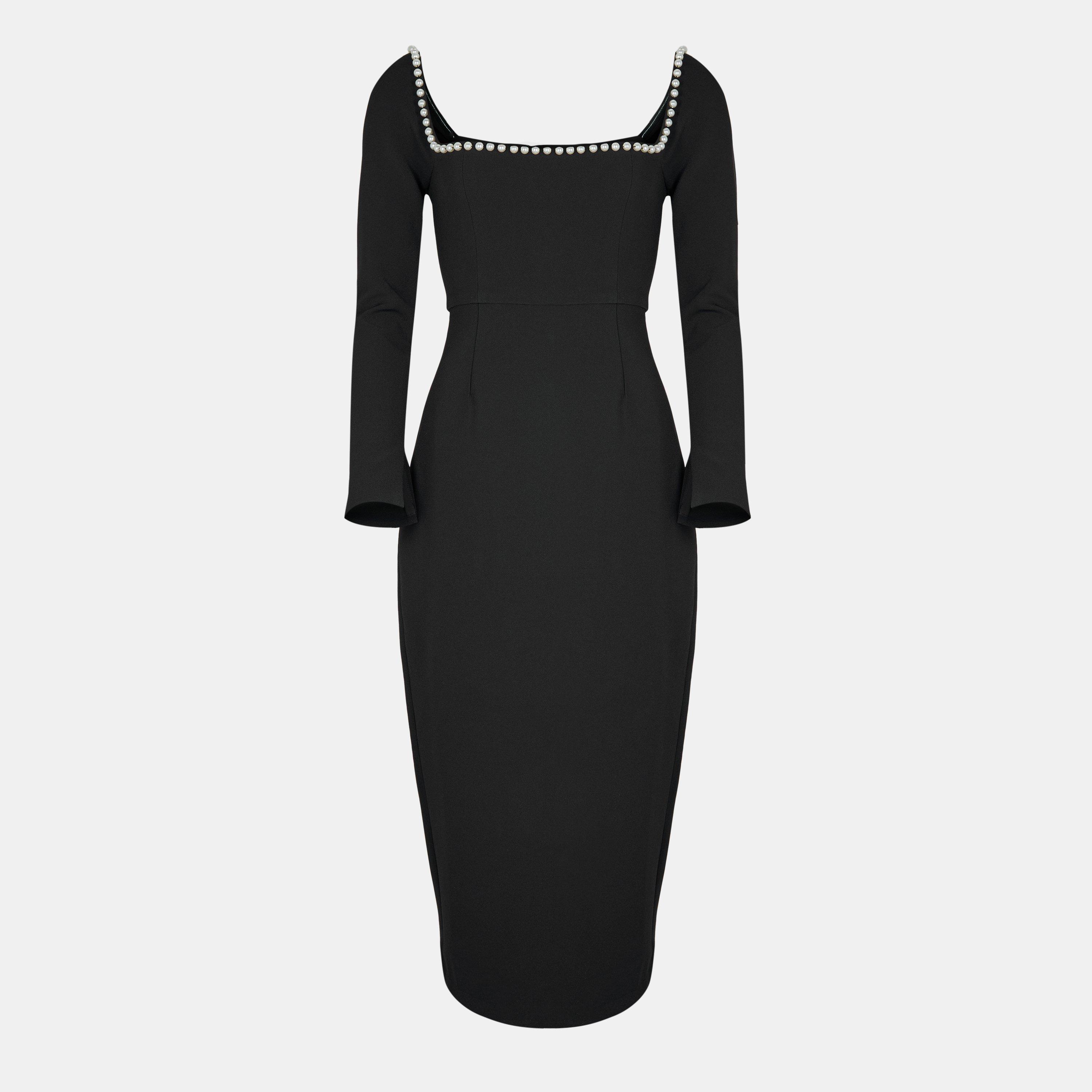 Odd Muse Women's The Ultimate Muse Midi Pearl Dress - Black - XS