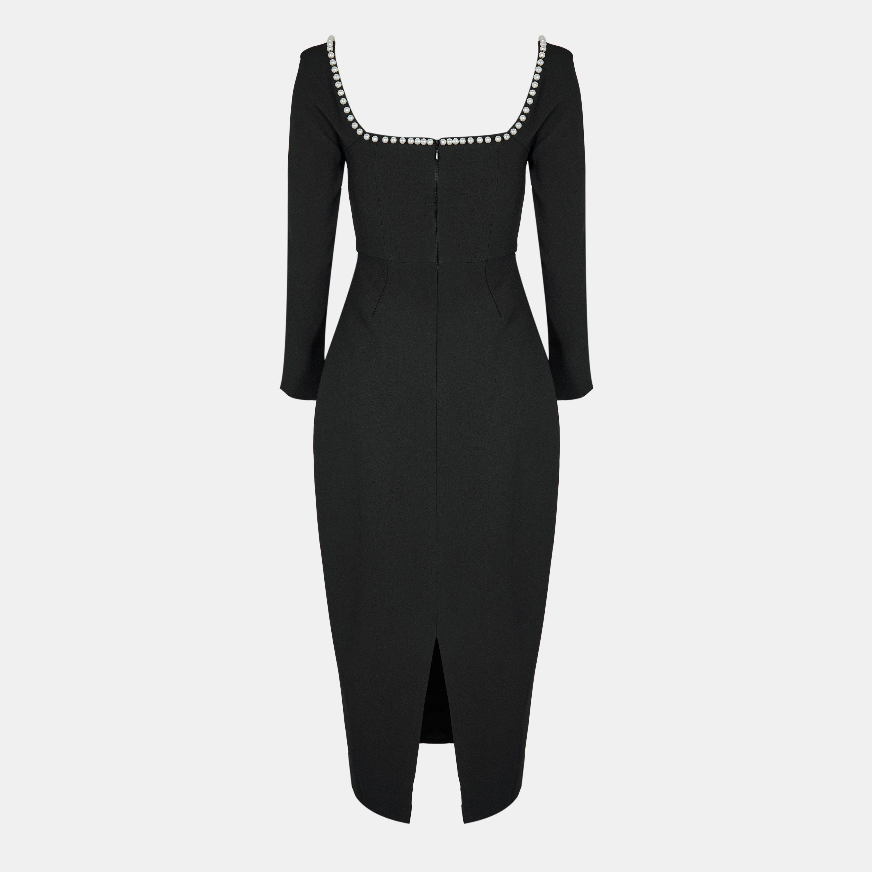 Black - Odd Muse - The Ultimate Muse Midi Pearl Dress - 2