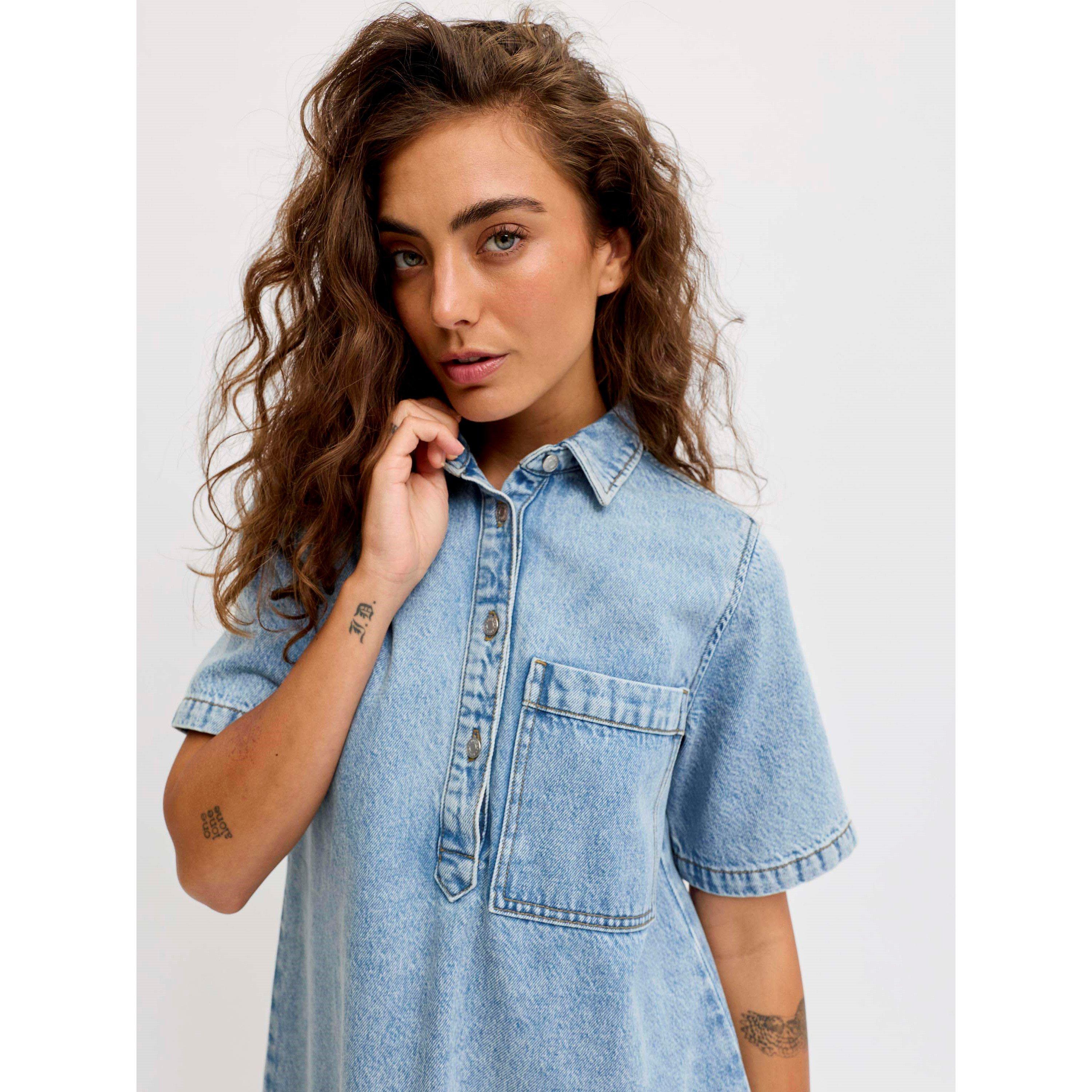 Lt Blue Denim - JJXX - JJXX Sht Denim Dress Ld62 - 7
