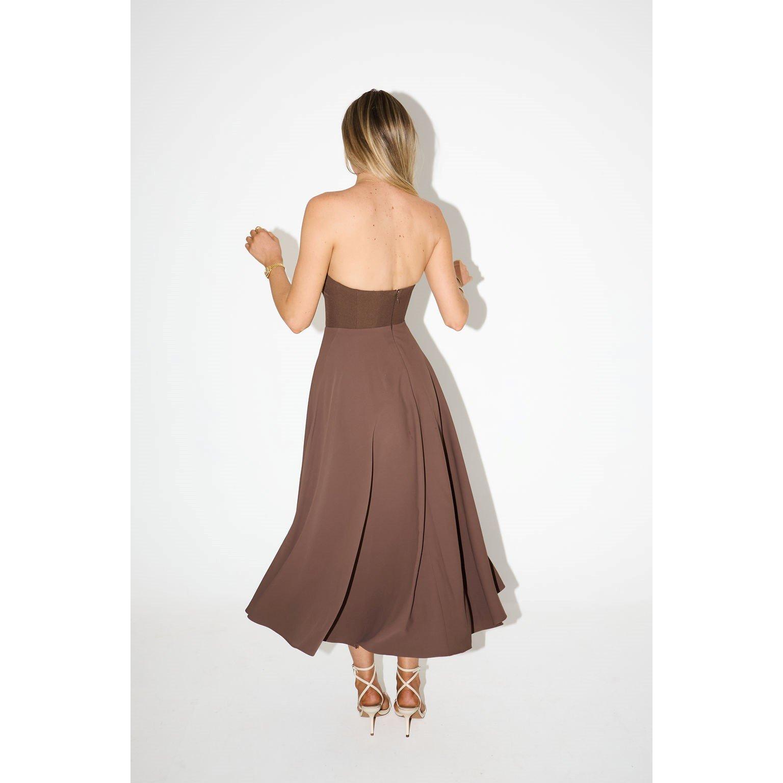Chocolate - Odd Muse - The Ultimate Muse Strapless Midi Dress - 2