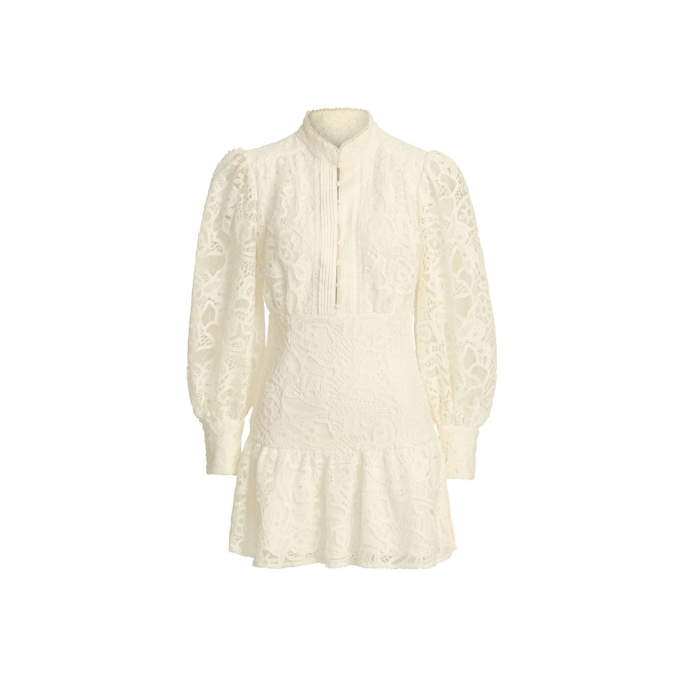 Bardot Women's Remy Lace Long Sleeve Mandarin Collar Mini Dress | Cruise Fashion Bardot Women's Remy Lace Long Sleeve Mandarin Collar Mini Dress | Cruise Fashion