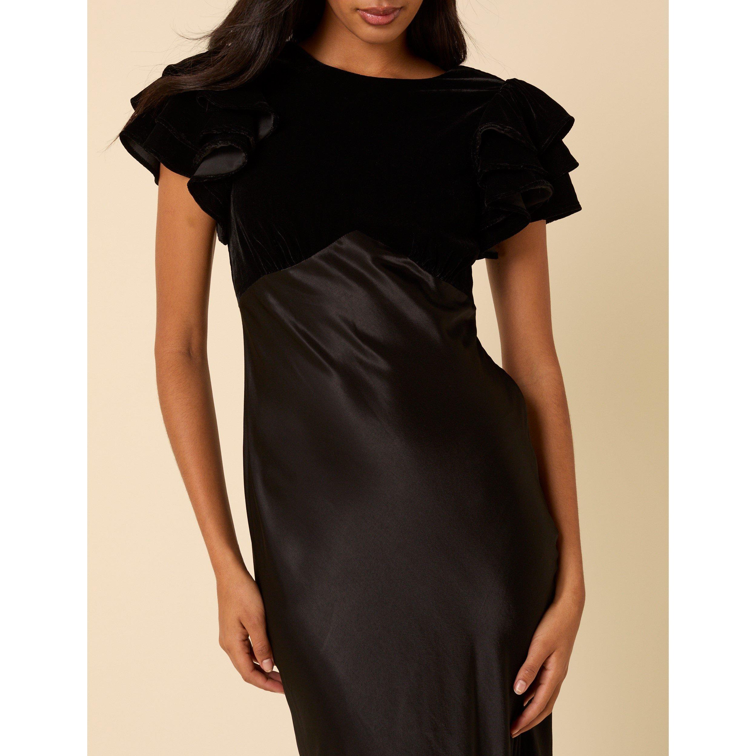 Black - Nobodys Child - NC Lola Velvet Mix Midi Dress - 3