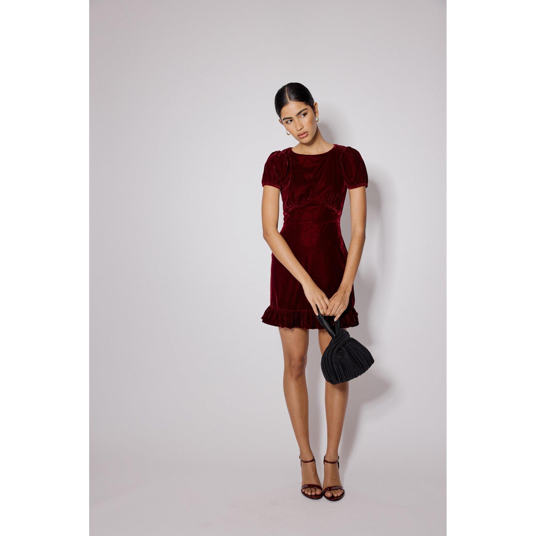 Nobodys Child Cosmo Mini Dress - Burgundy - Size 16 (XL)