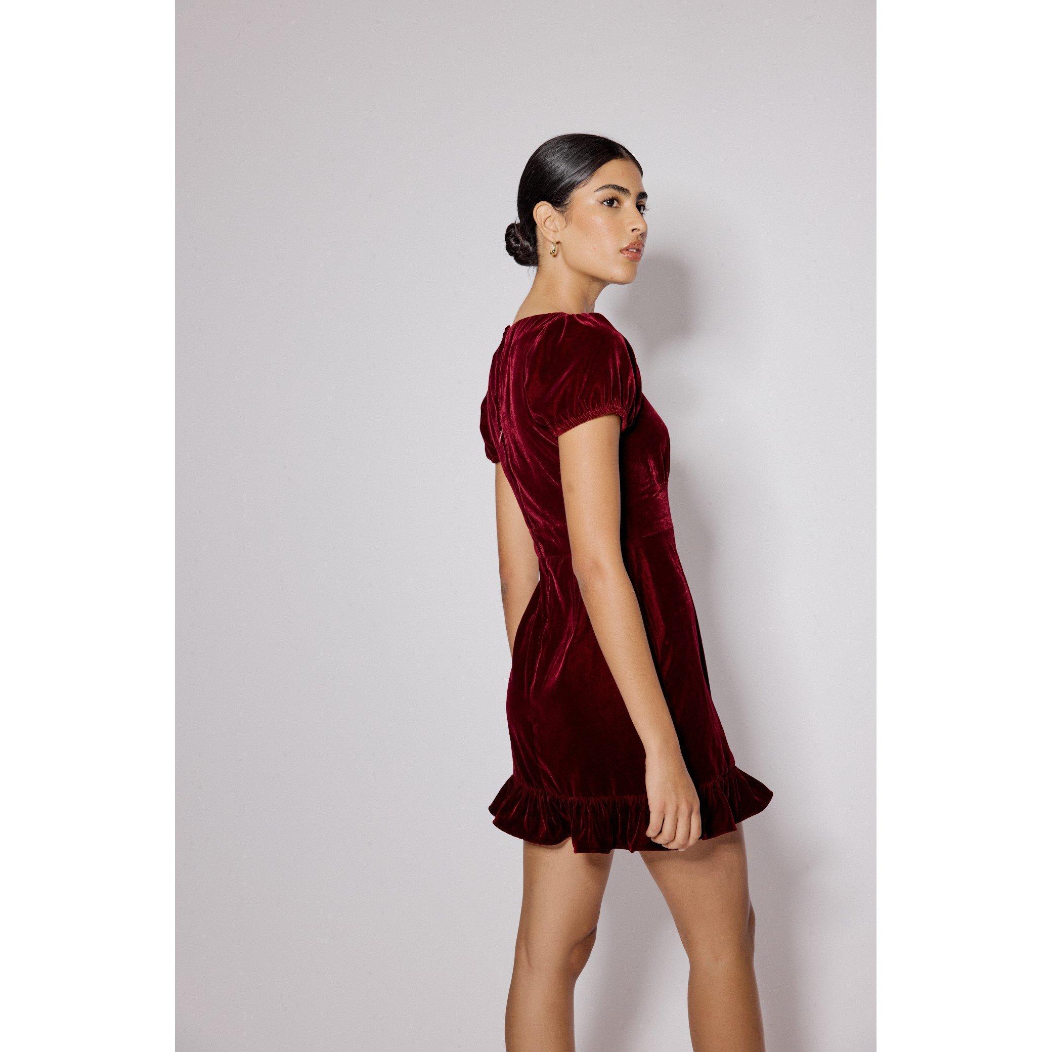 Burgundy - Nobodys Child - NC Cosmo Mini Dress - 4