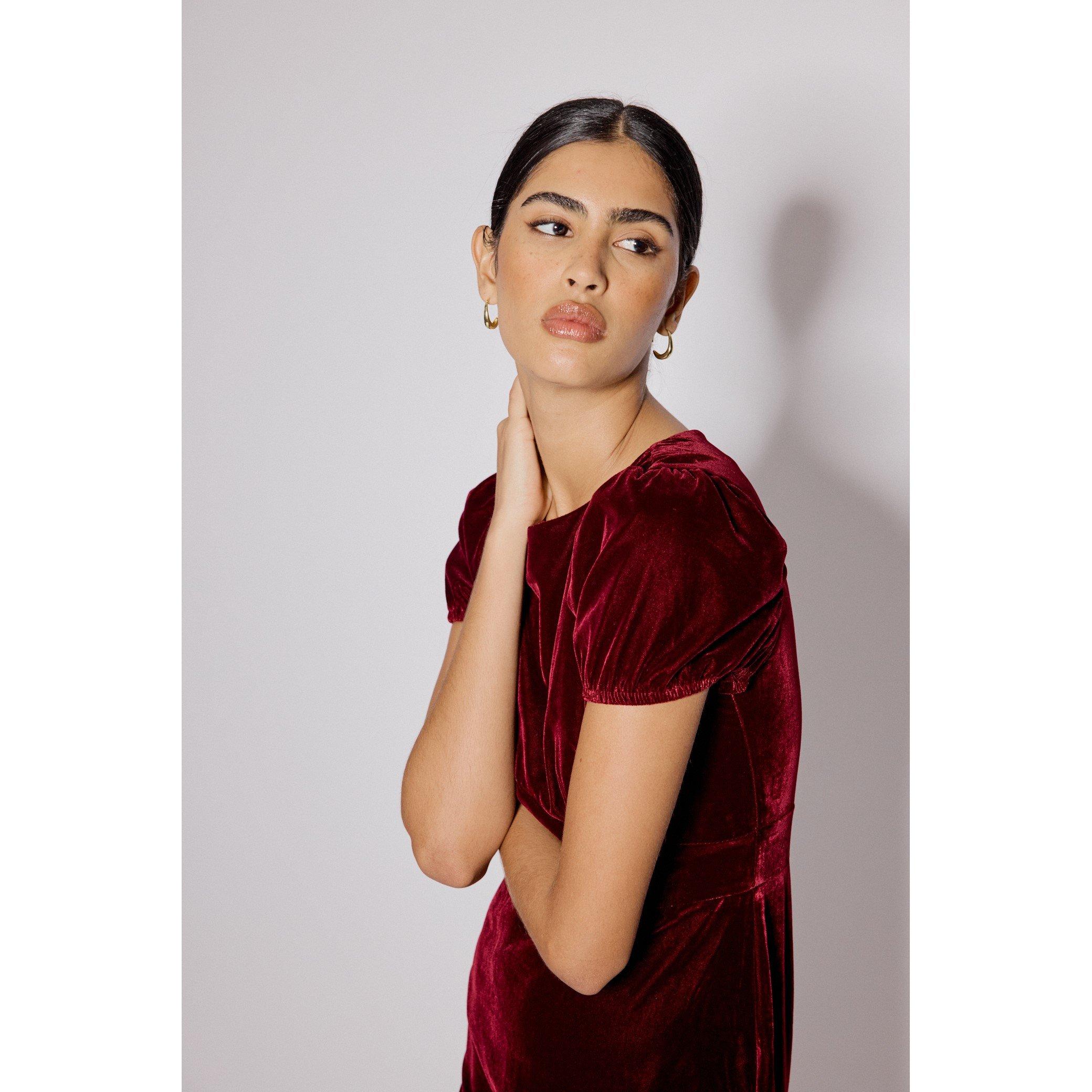 Burgundy - Nobodys Child - NC Cosmo Mini Dress - 5