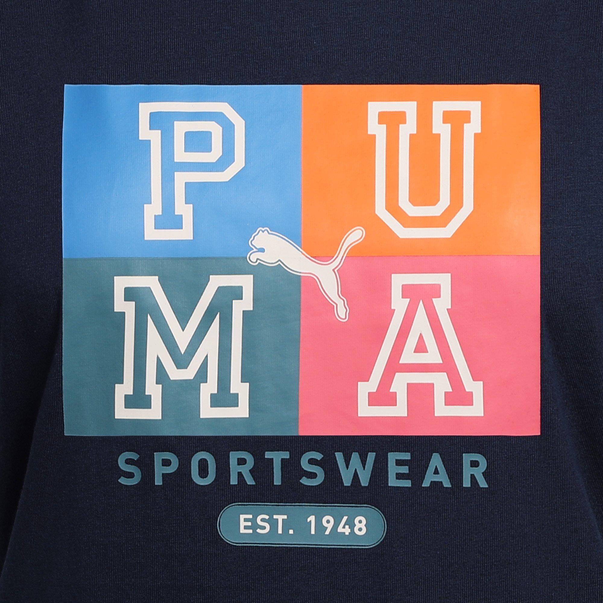 Puma Navy - Puma - Graphic Tee Ld00 - 2