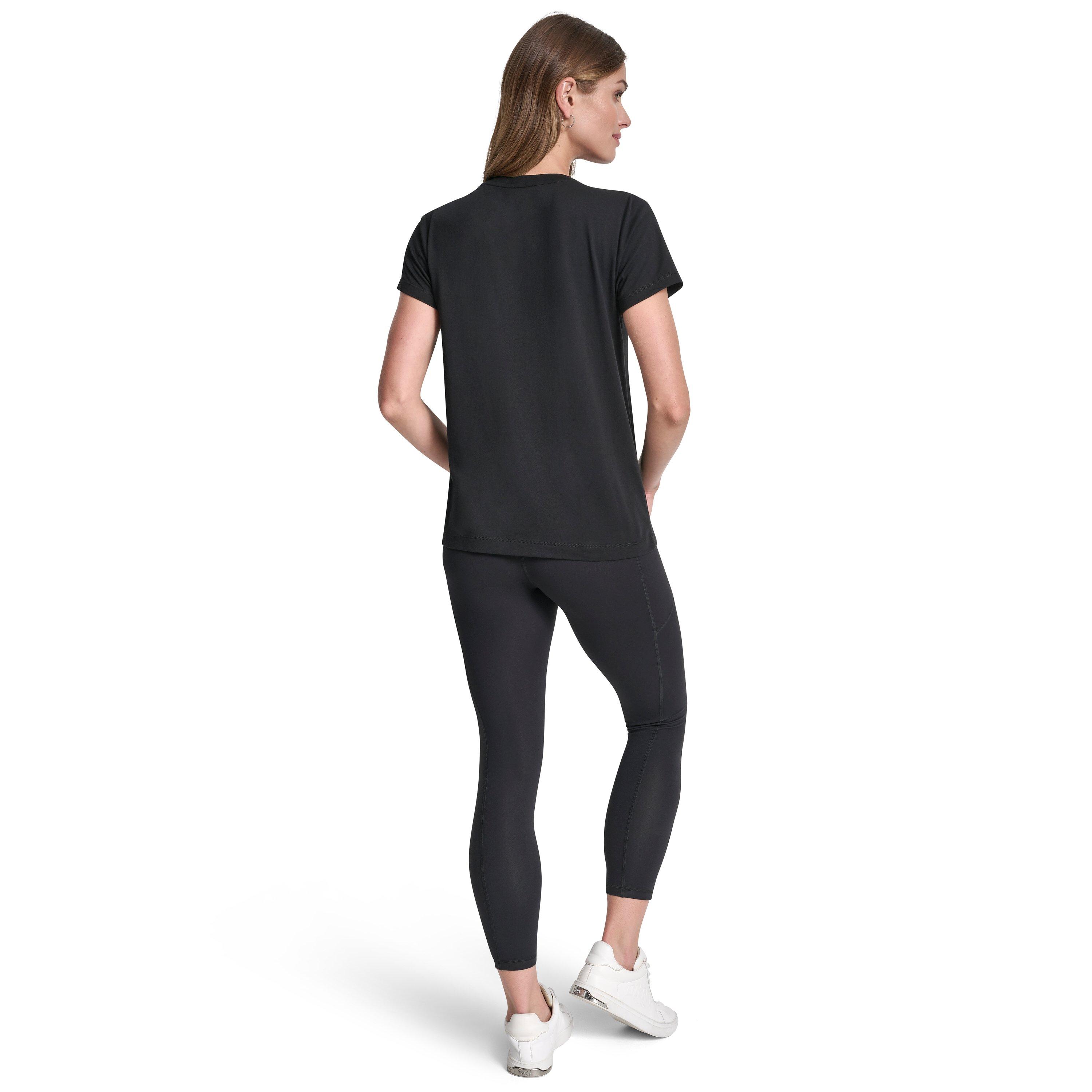 Black - DKNY - DKNY Dmt Logo Tee Ld00 - 3