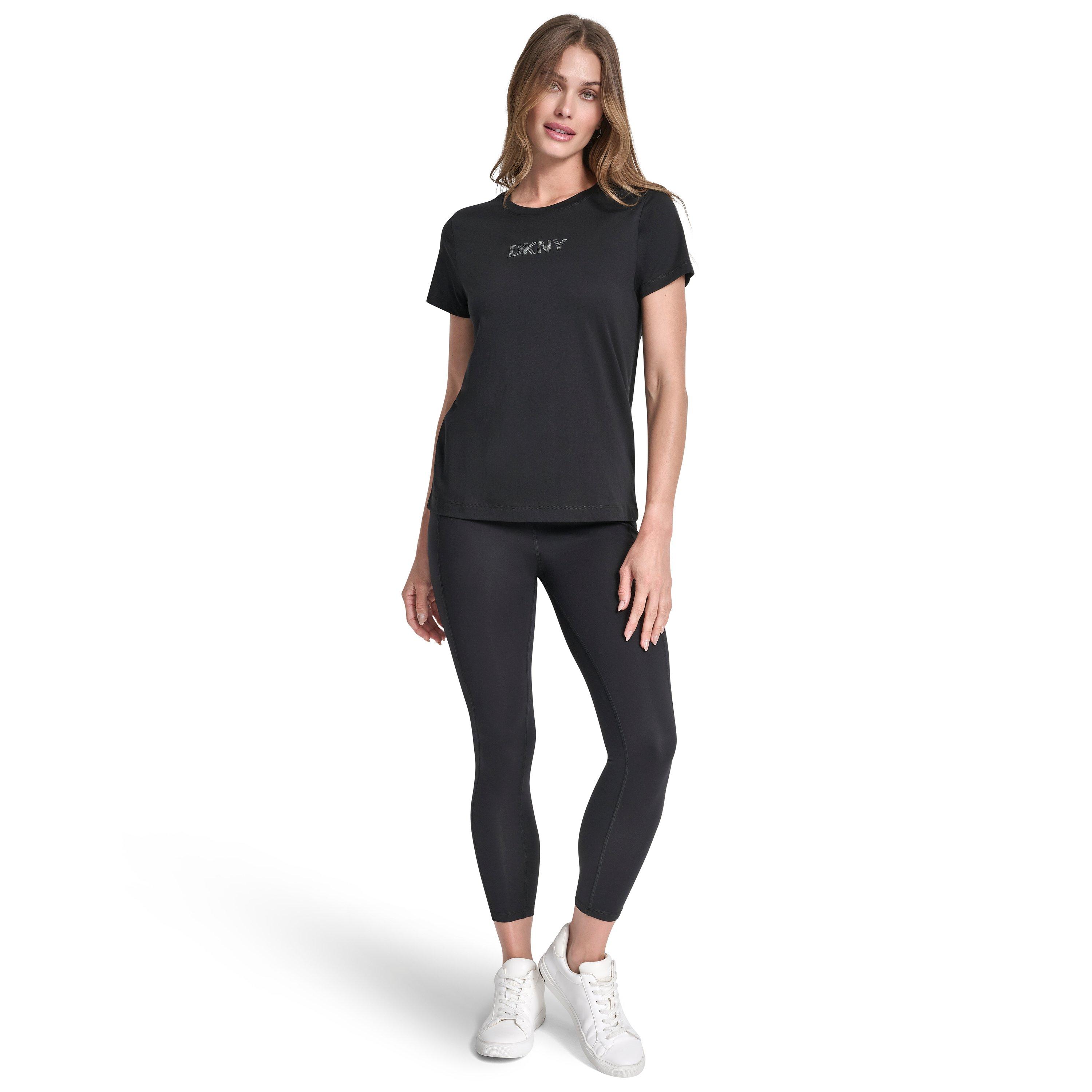 Black - DKNY - DKNY Dmt Logo Tee Ld00 - 4