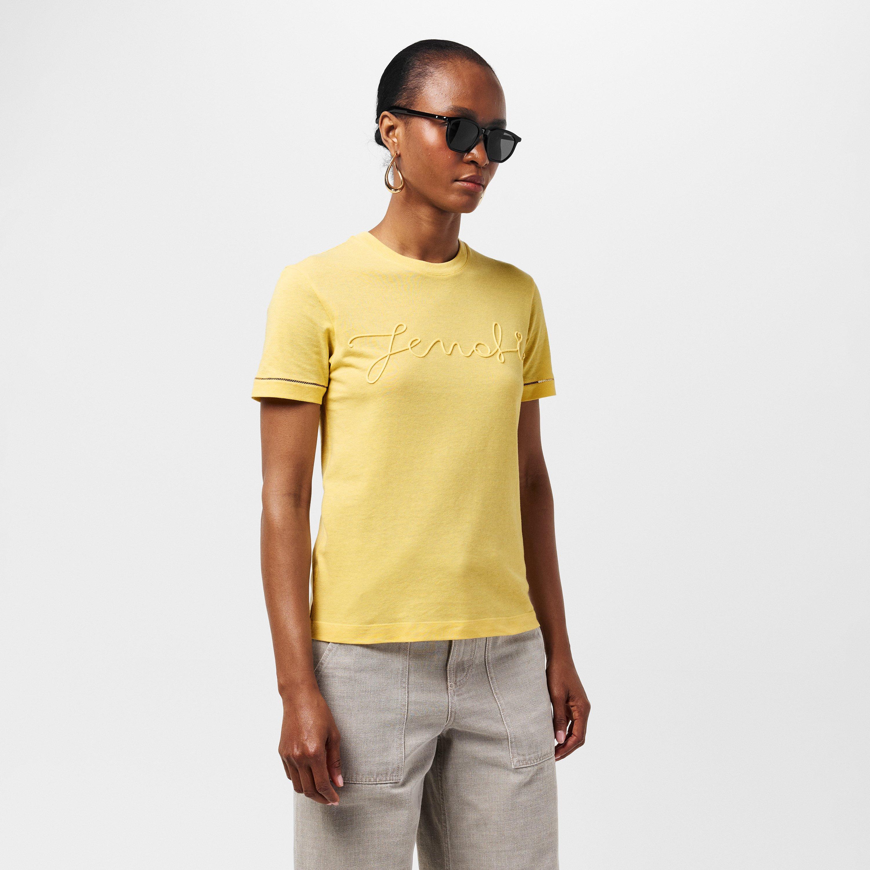 Crema - Fendi - Women's Logo Regular Fit T-Shirt - 3