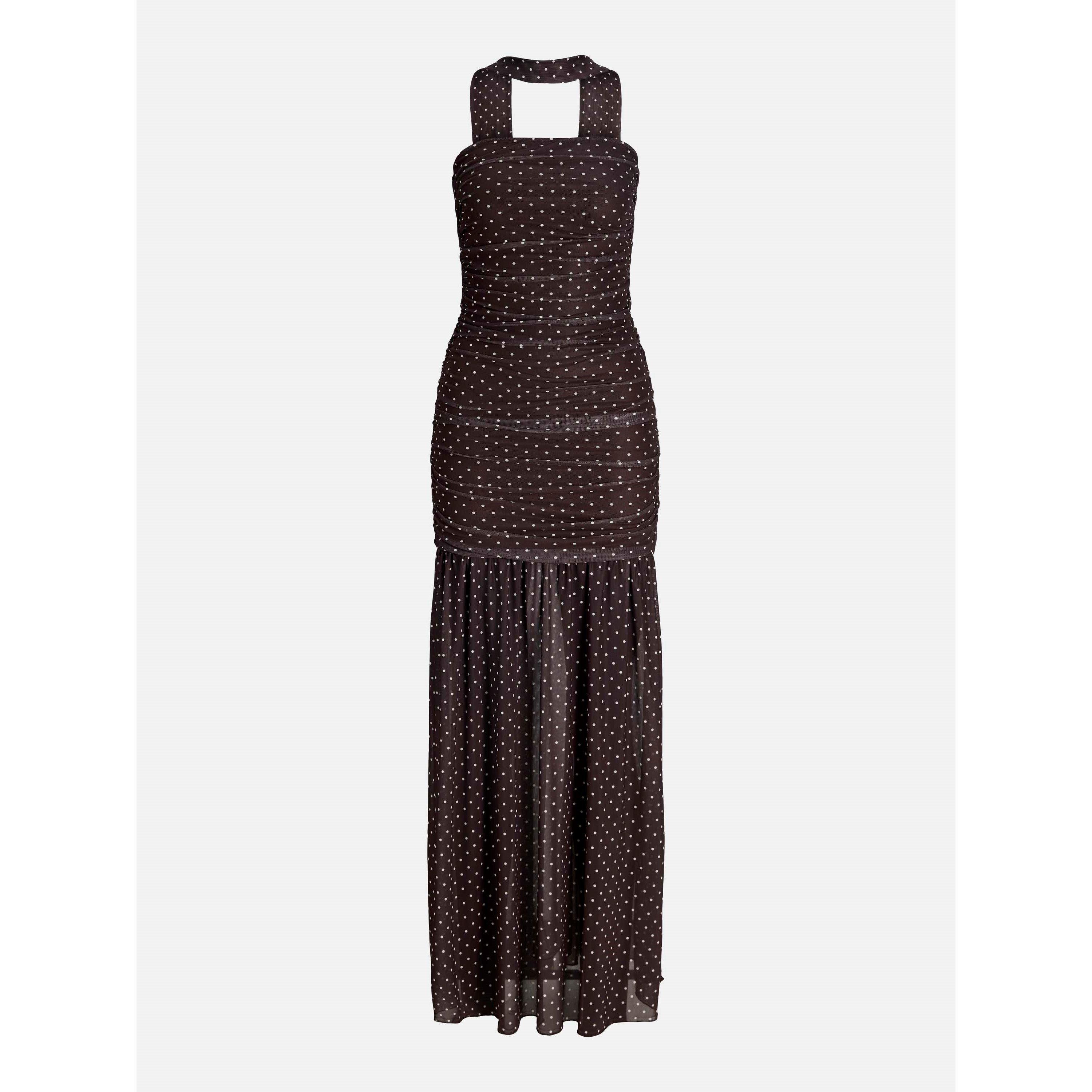 Seal Brown Dot - JJXX - JJXX Mesh Scarf Dres Ld62 - 1