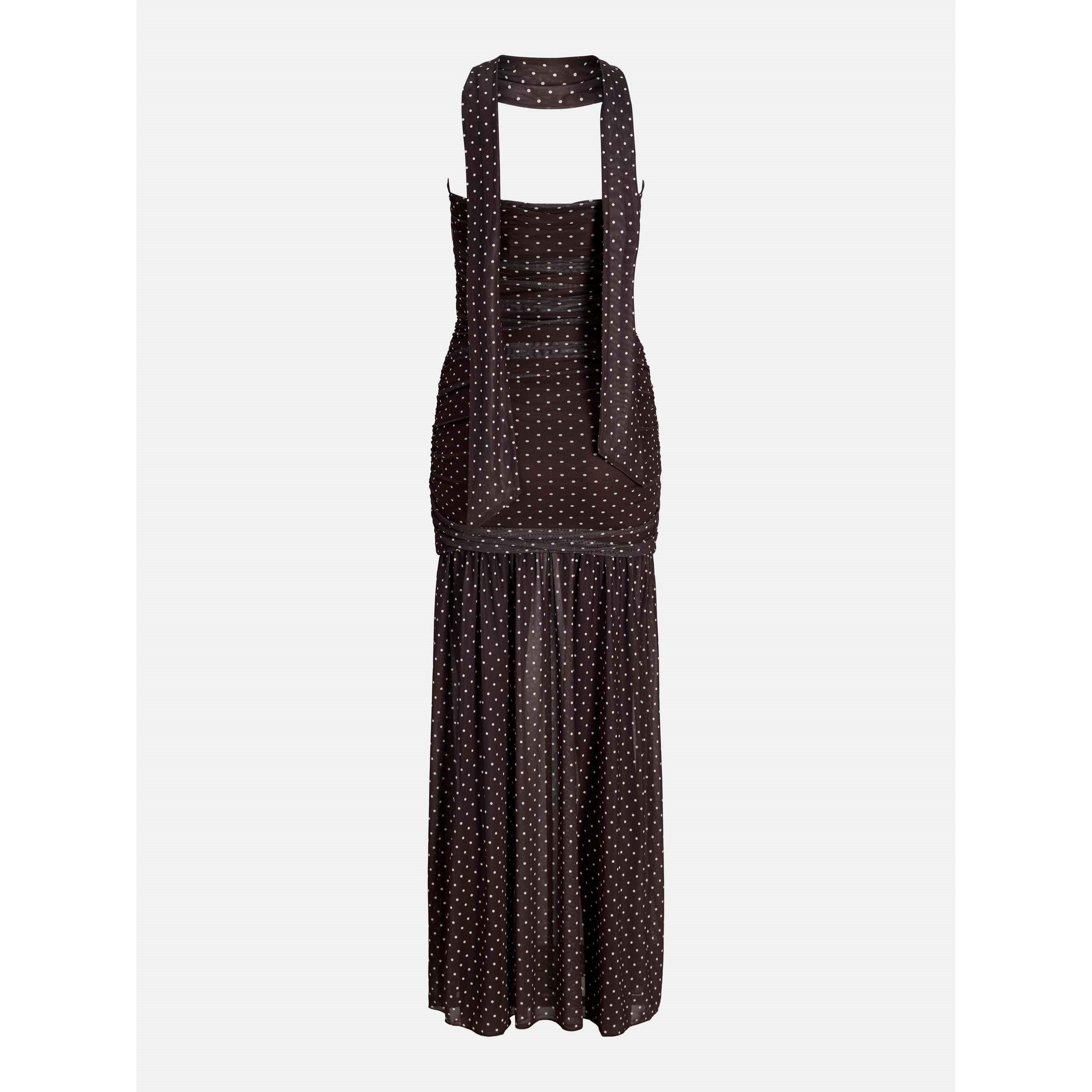 Seal Brown Dot - JJXX - JJXX Mesh Scarf Dres Ld62 - 2