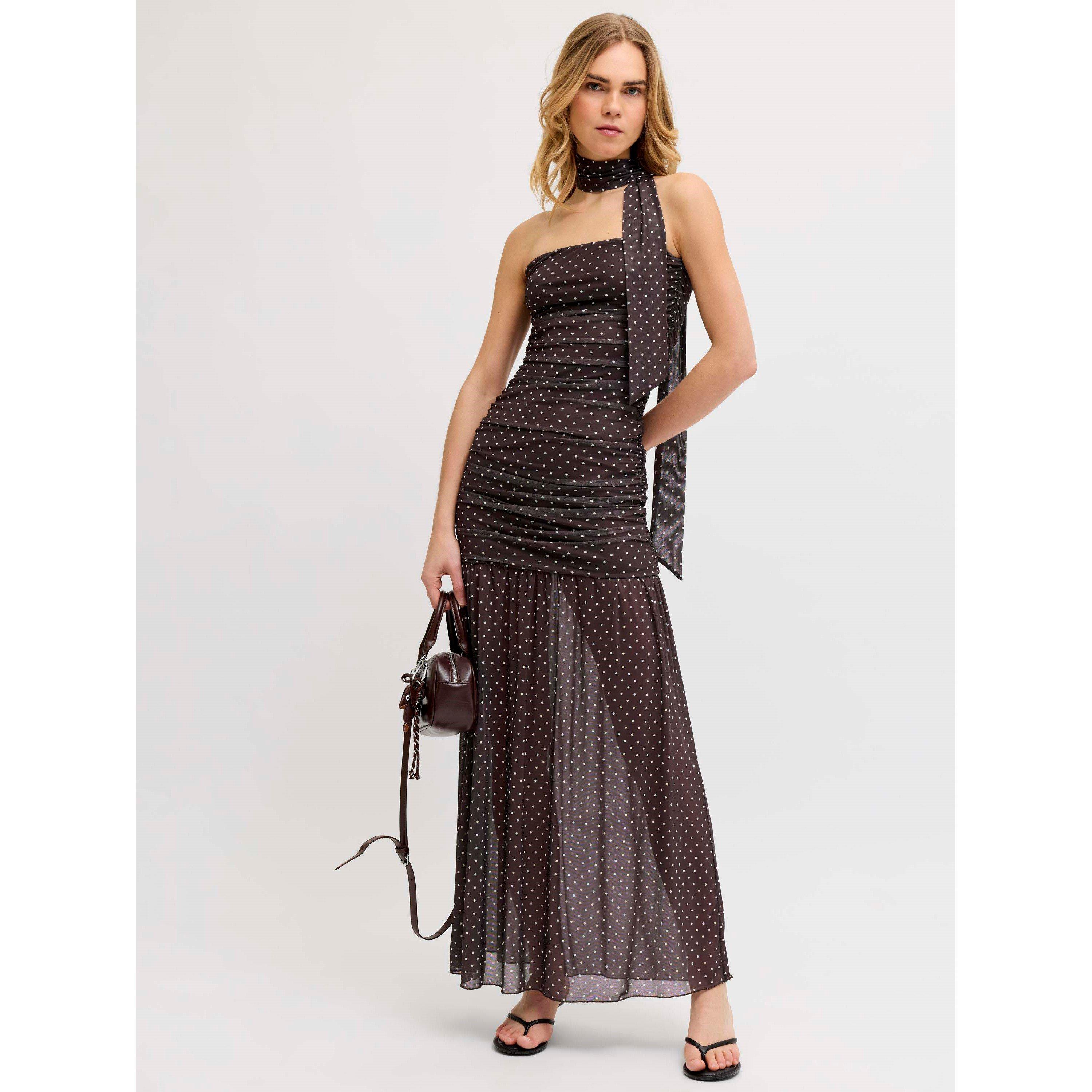 Seal Brown Dot - JJXX - JJXX Mesh Scarf Dres Ld62 - 3