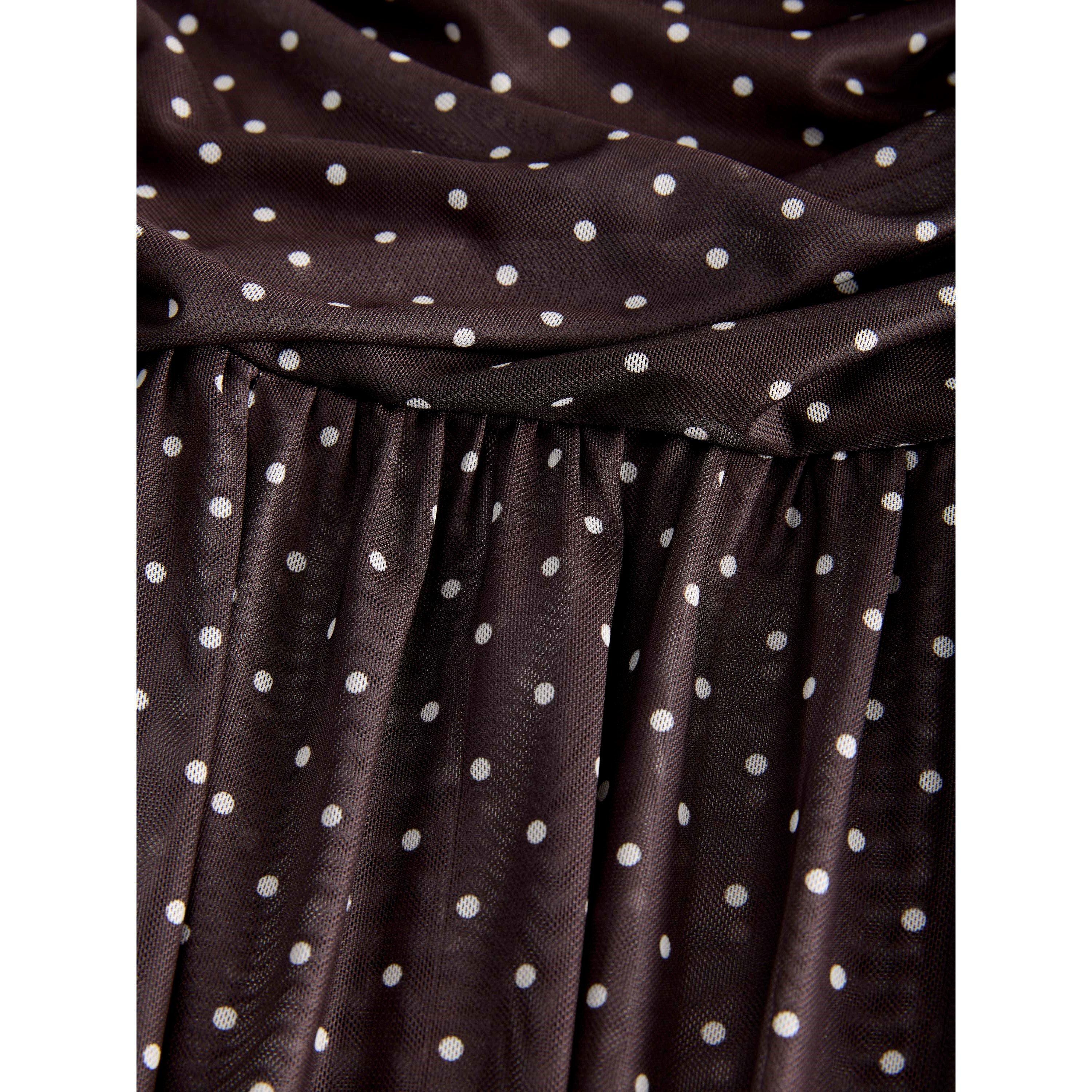 Seal Brown Dot - JJXX - JJXX Mesh Scarf Dres Ld62 - 5