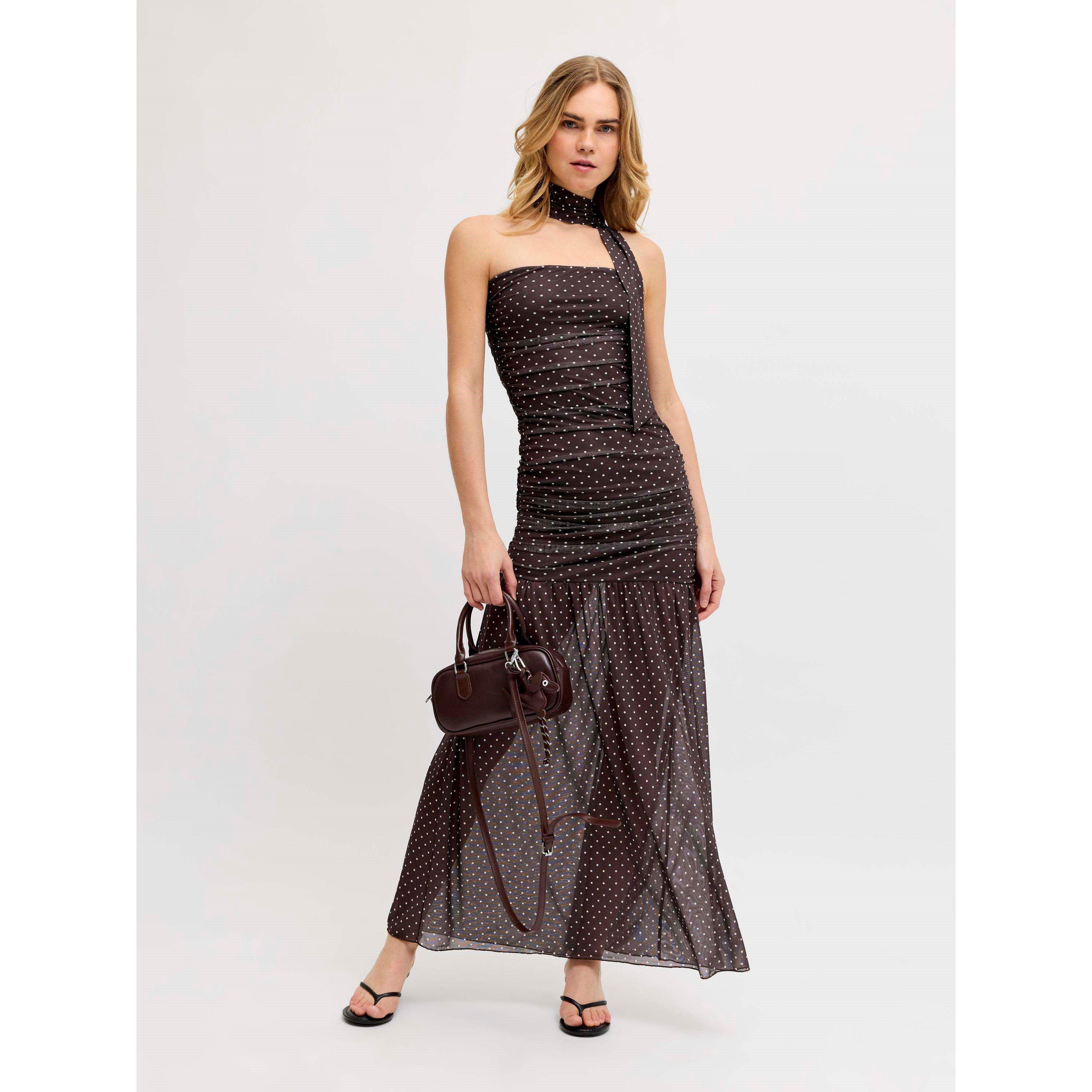 Seal Brown Dot - JJXX - JJXX Mesh Scarf Dres Ld62 - 8