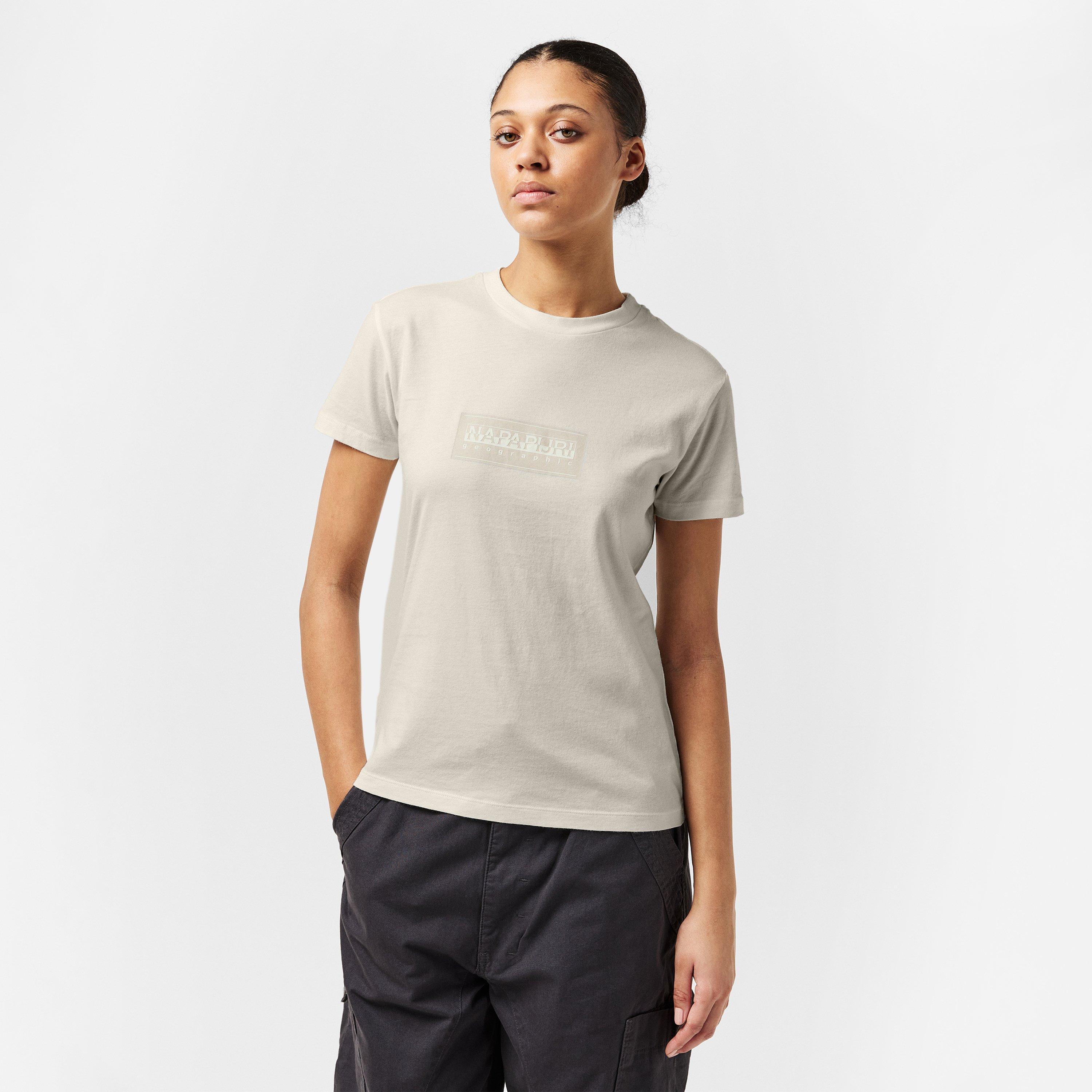 White Heron - Napapijri - Box Logo Short Sleeve T-shirt Womens - 3