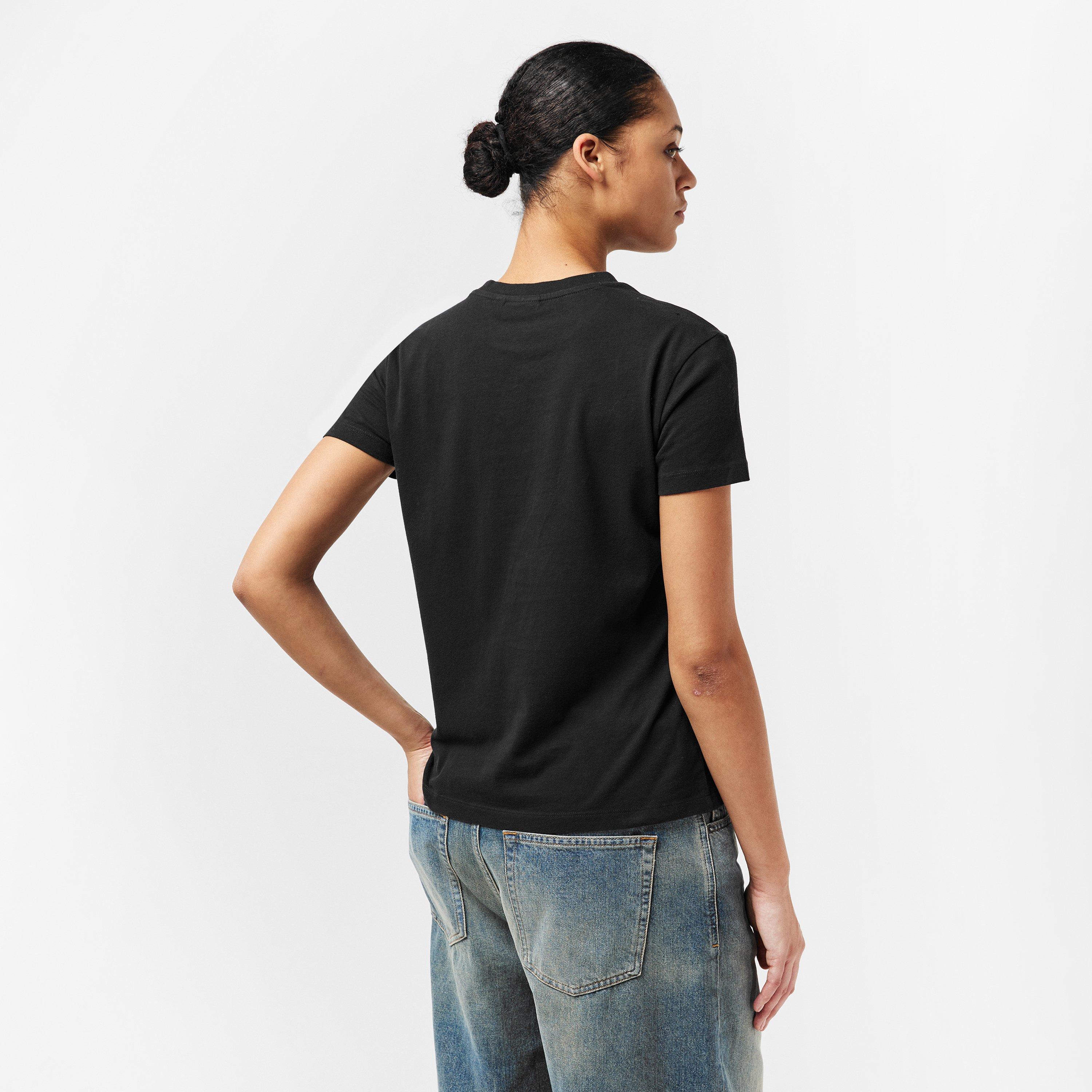 Black - Napapijri - Napapijri Box Logo Short Sleeve T-shirt Womens - 4