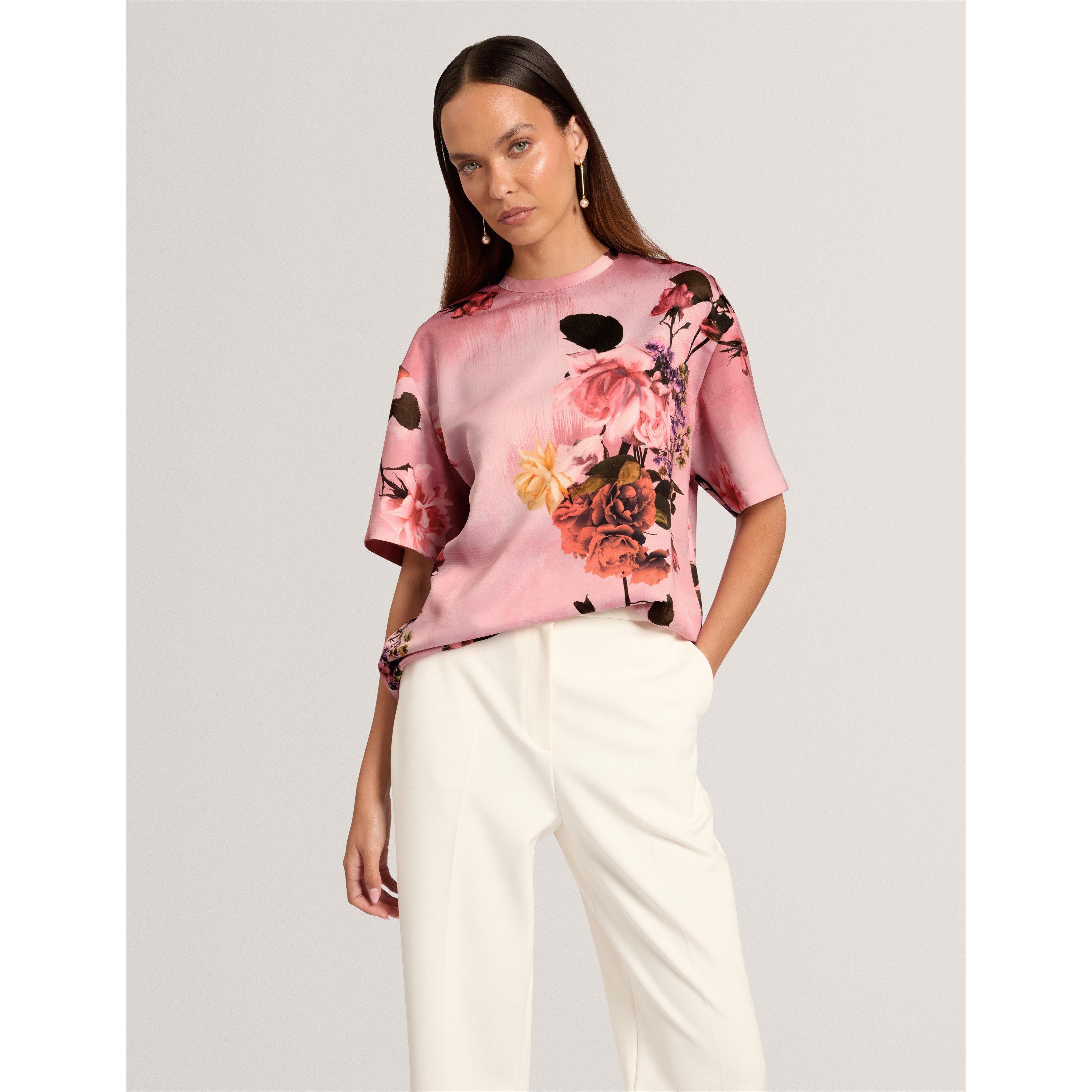 Pl-Pink - Ted Baker - Ted Satin T-Shirt Ld71 - 3