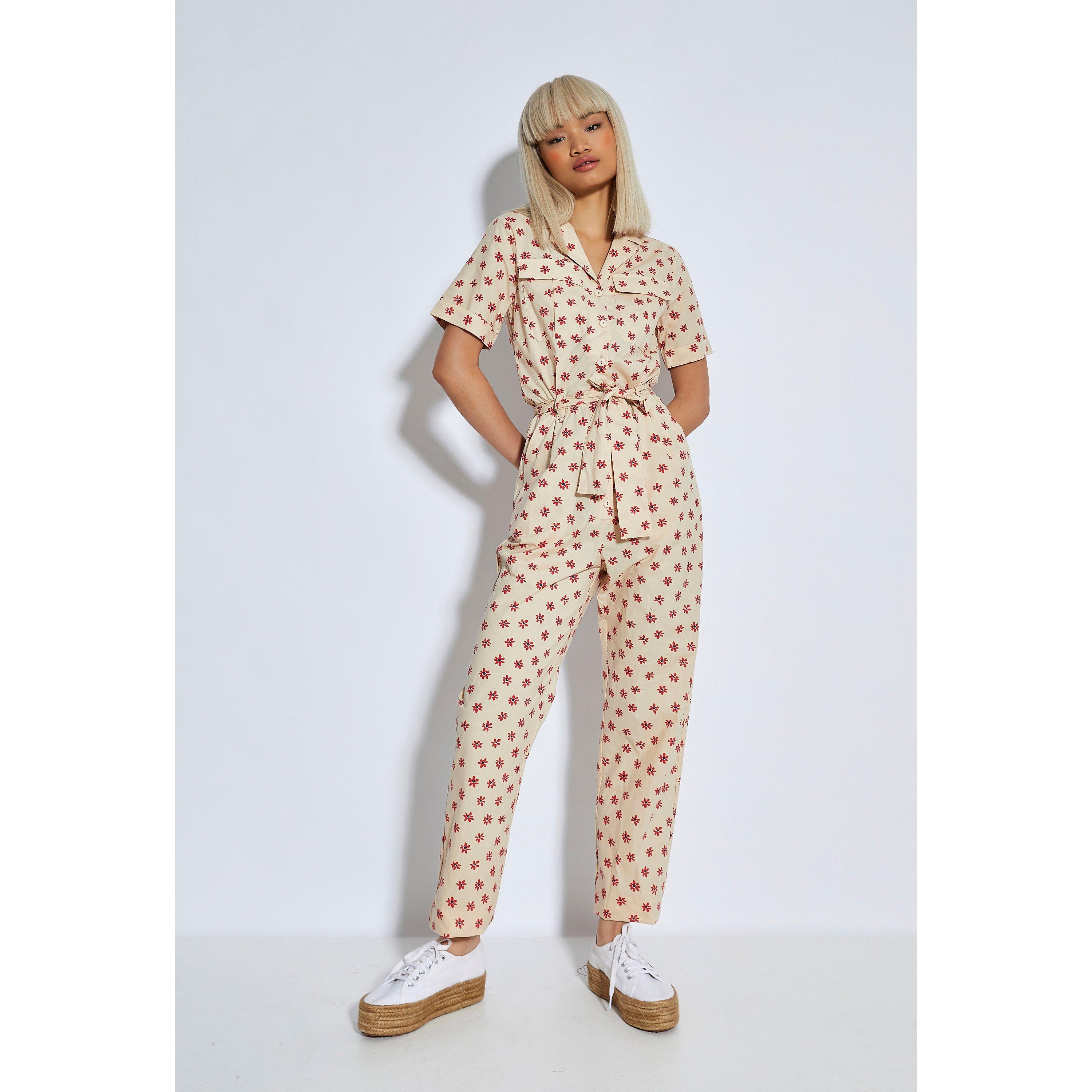 Piedra - Glamorous - Daisy Tie Waist Button Front Jumpsuit - 4