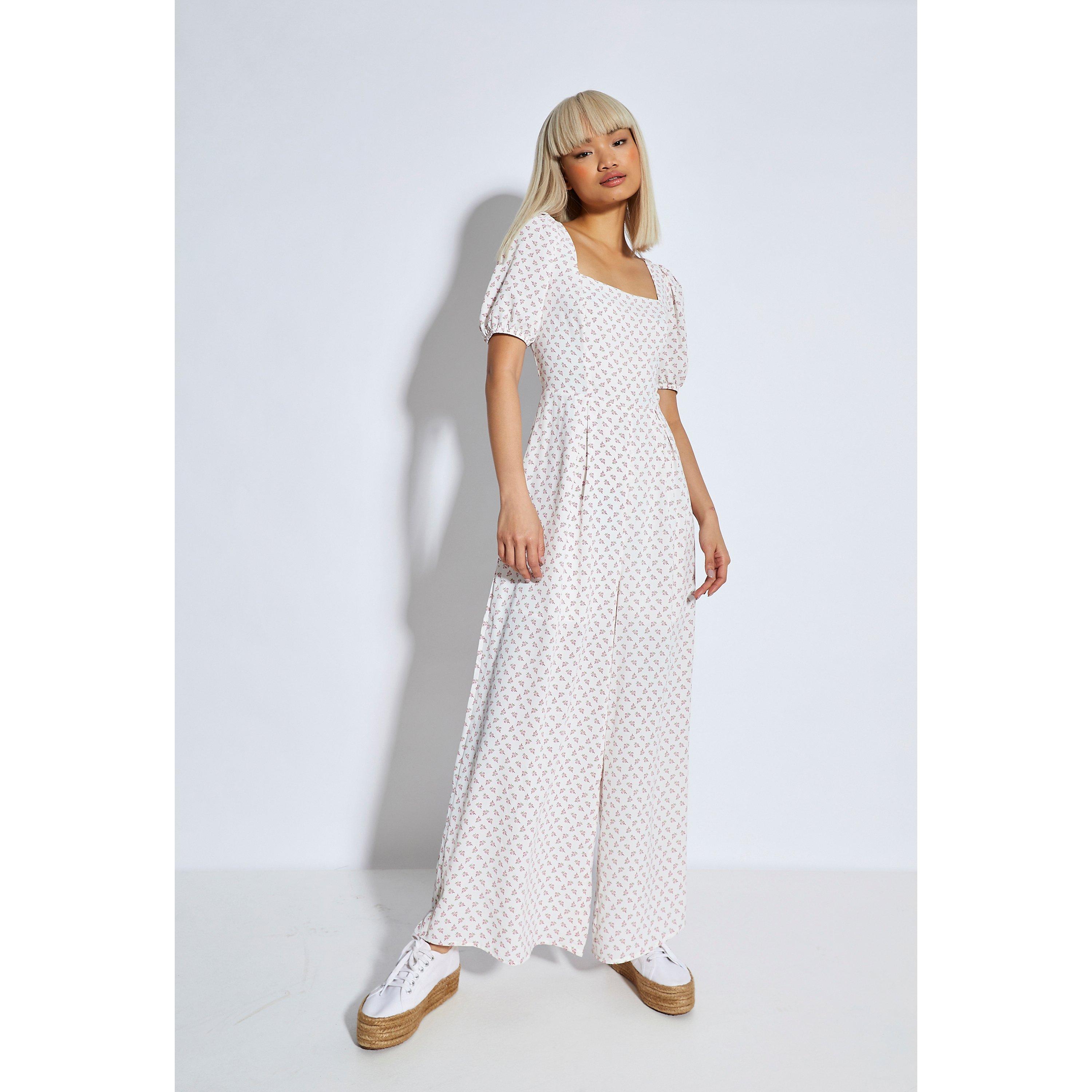 Hvid - Glamorous - White Pink Cluster Ditsy Jumpsuit - 3