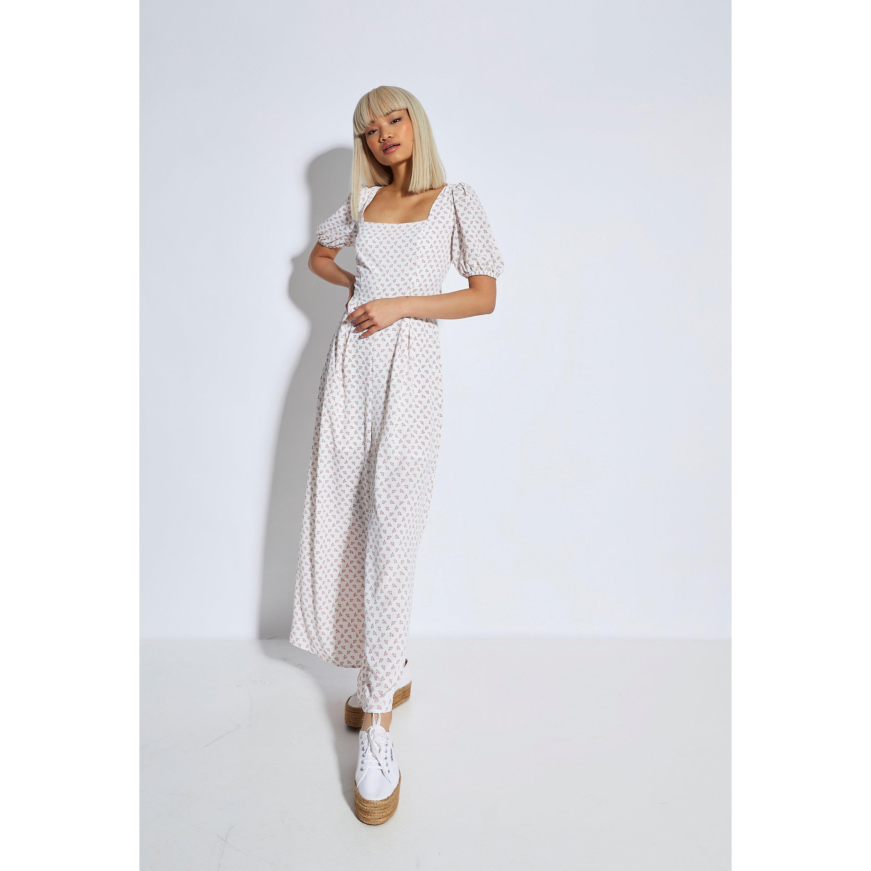 Hvid - Glamorous - White Pink Cluster Ditsy Jumpsuit - 4