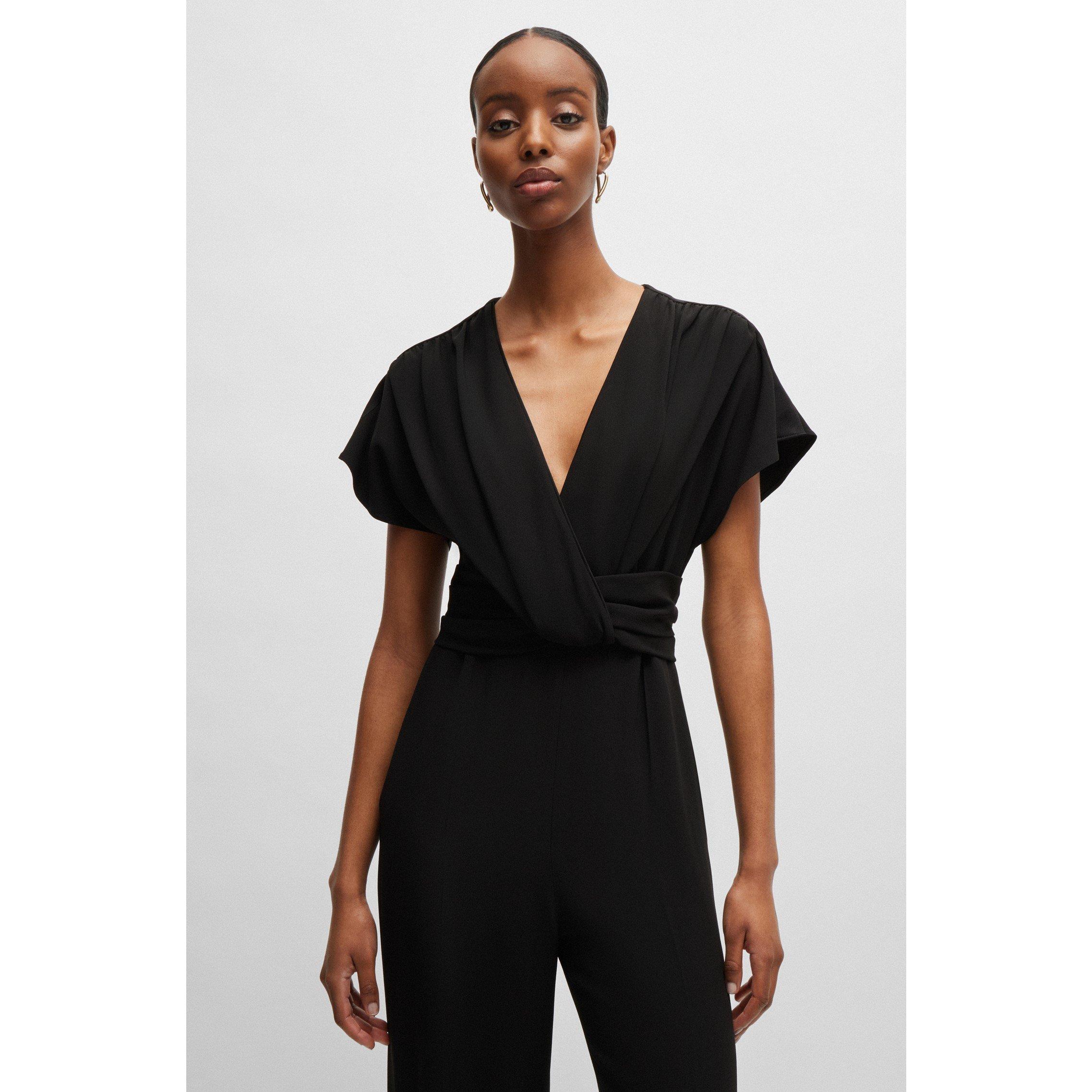 Black - Boss - Women's Debasa Wrap Design Dress - 4